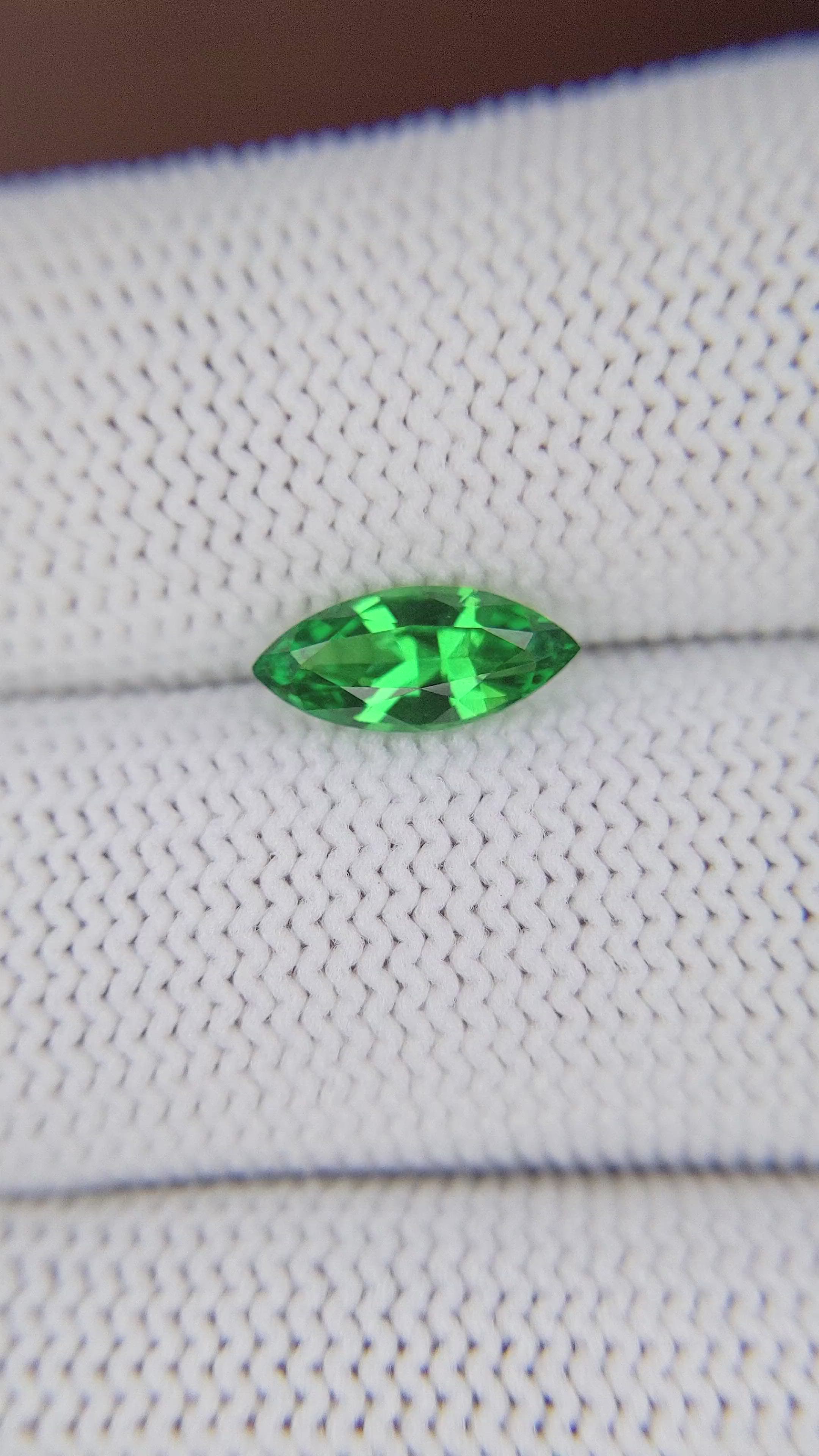 1.13 Ct. Tsavorite Garnet from Tanzania Size Video