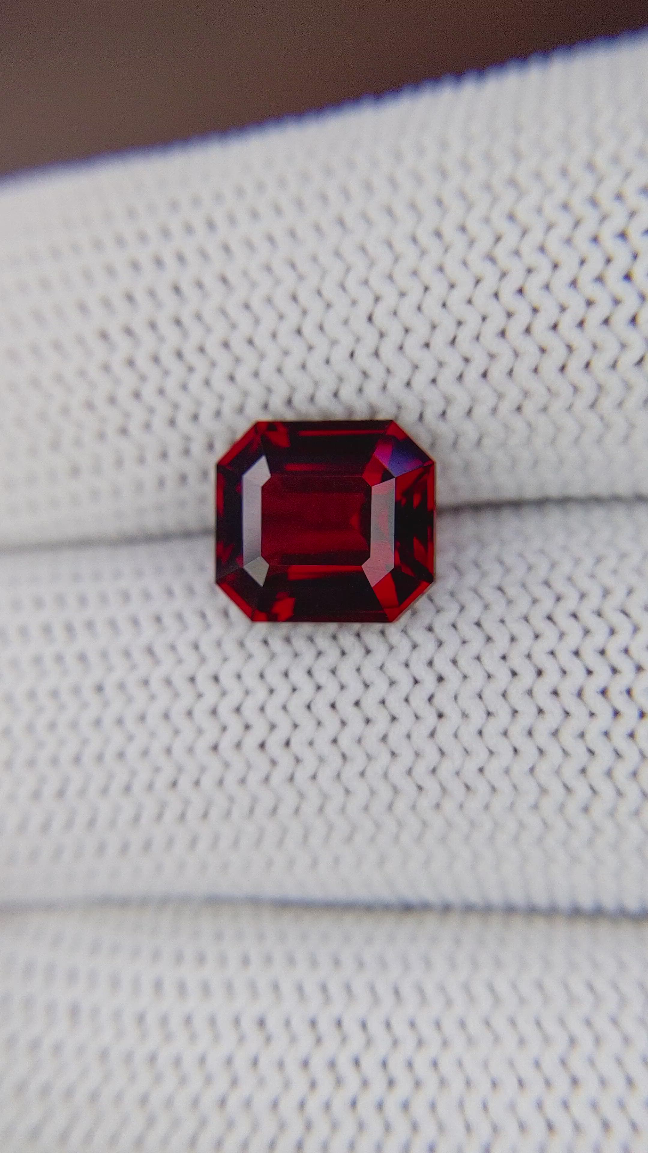 4.35 Ct. Red Garnet from Ceylon (Sri Lanka) Size Video