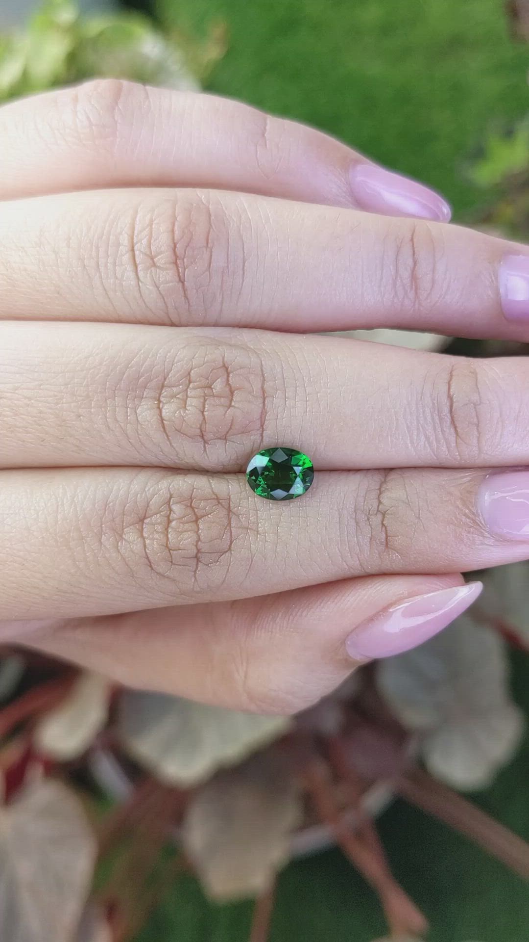 1.37 Ct. Tsavorite Garnet from Madagascar Size Video