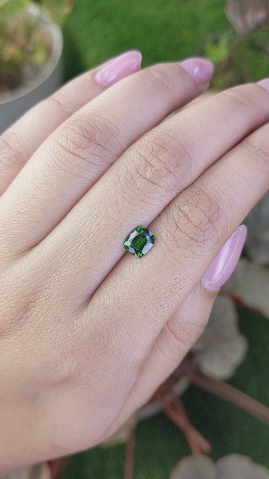 1.12 Ct. Tsavorite Garnet from Madagascar Size Video