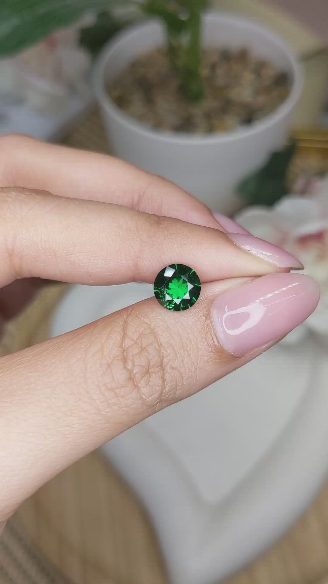 1.45 Ct. Tsavorite Garnet from Madagascar Size Video