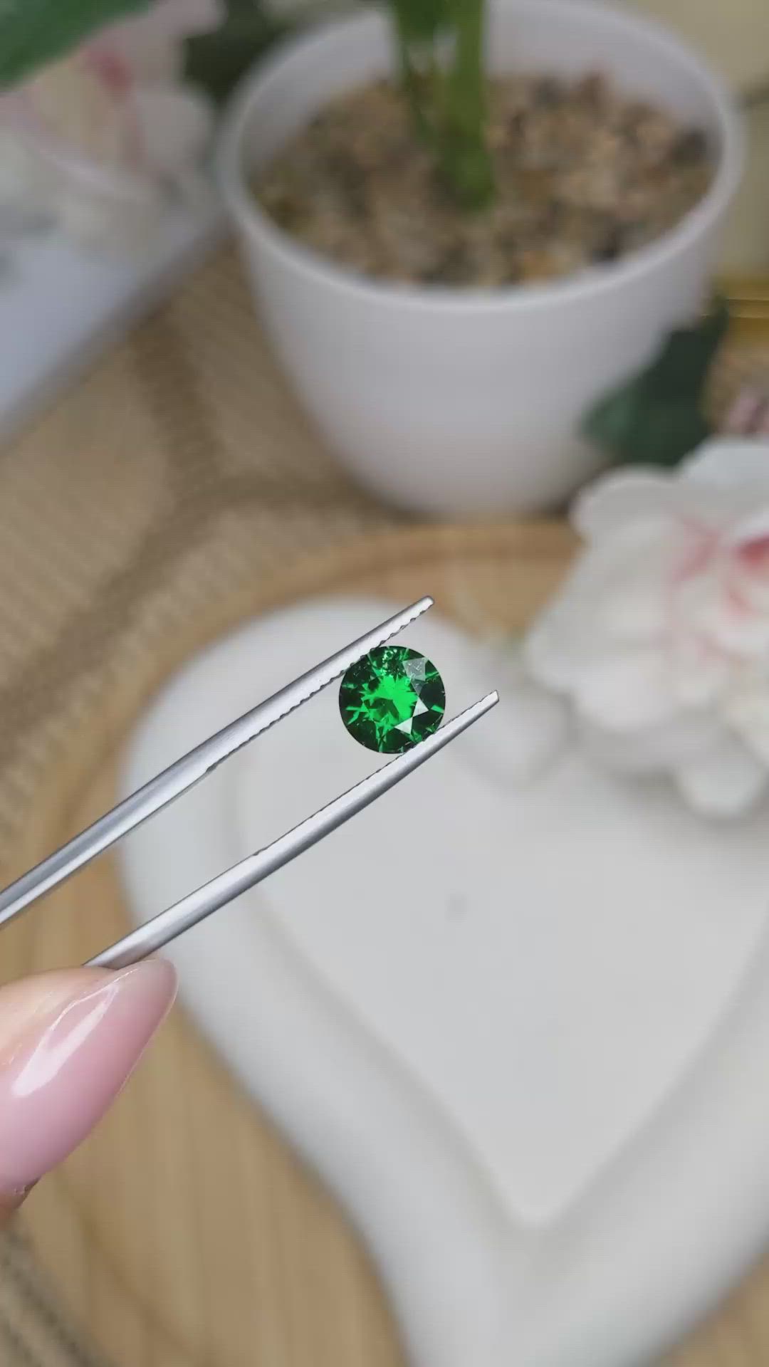 1.45 Ct. Tsavorite Garnet from Madagascar Size Video