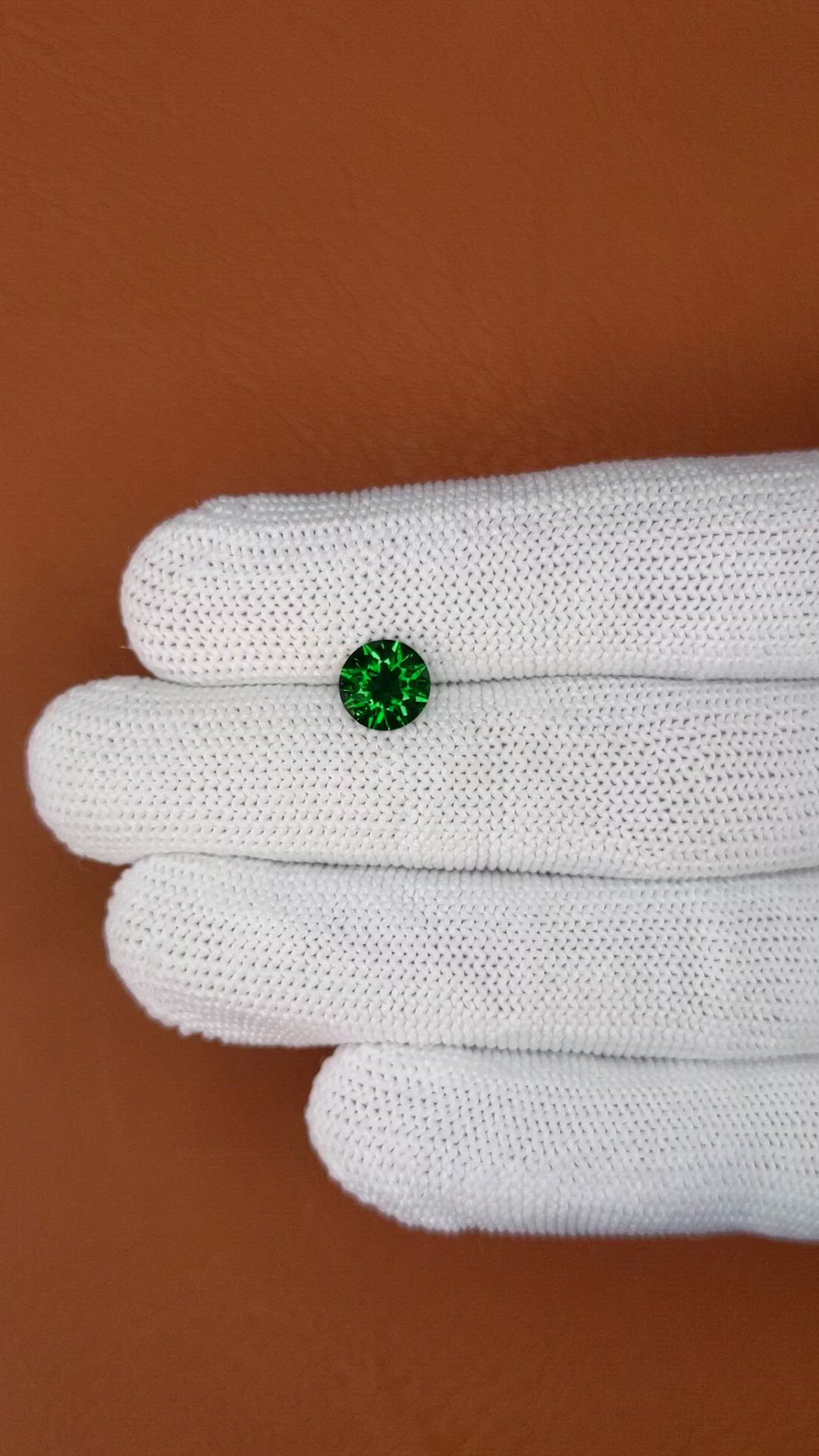 1.45 Ct. Tsavorite Garnet from Madagascar Size Video