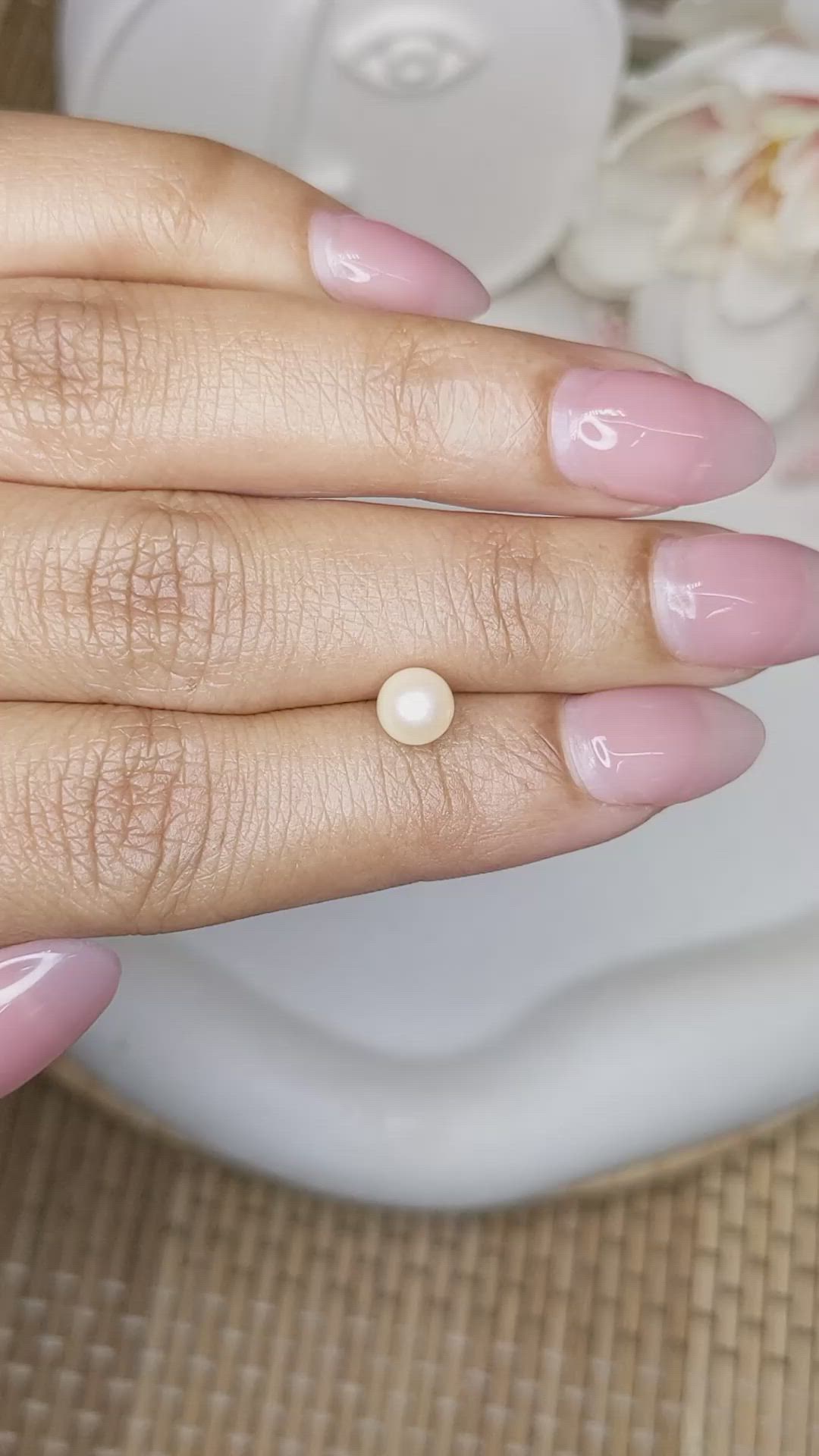 1.19 Ct. Cream Edison Pearl from China Size Video