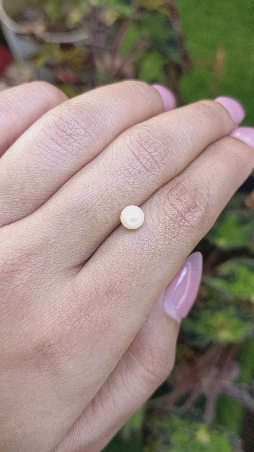 1.19 Ct. Cream Edison Pearl from China Size Video