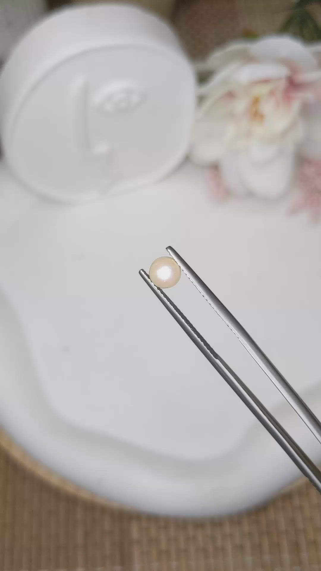1.19 Ct. Cream Edison Pearl from China Size Video