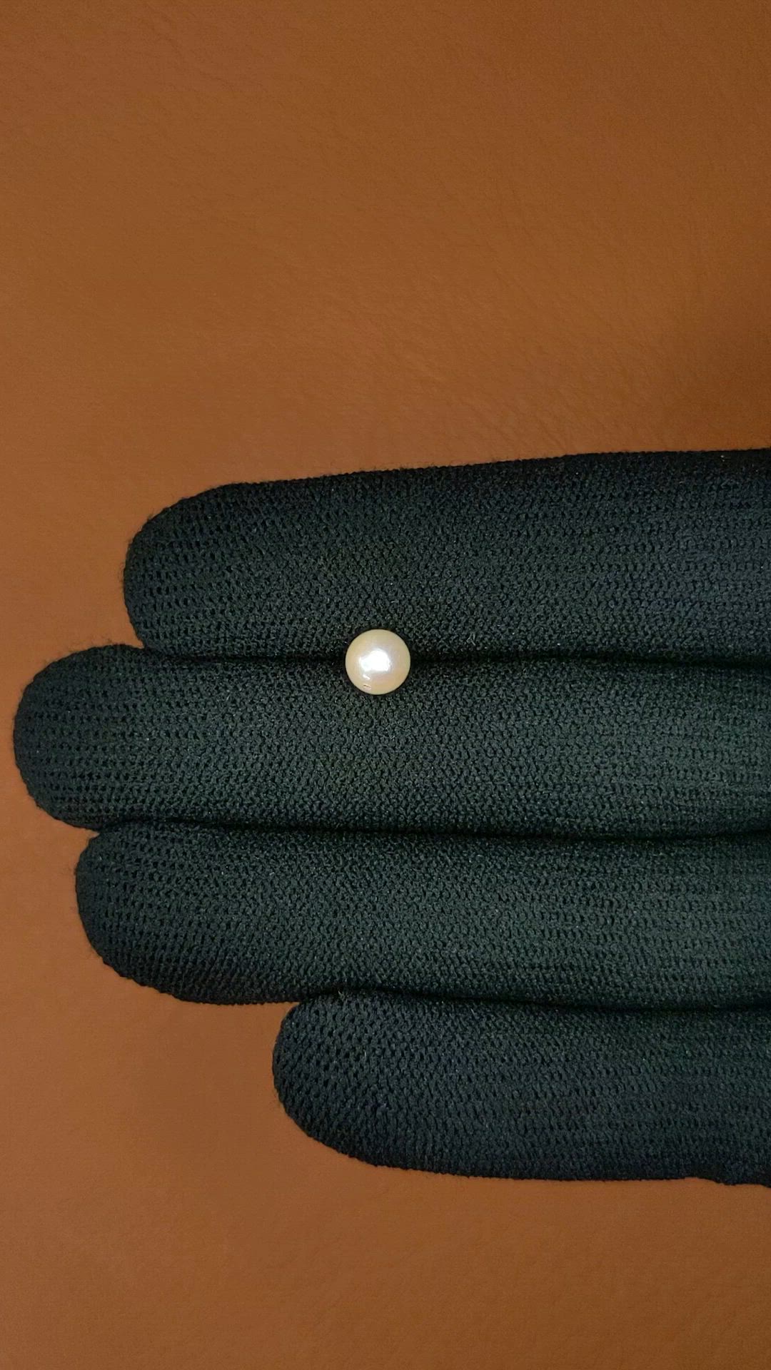 1.29 Ct. Cream Edison Pearl from China Size Video