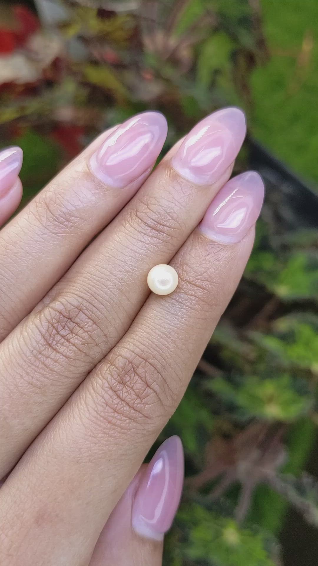 1.29 Ct. Cream Edison Pearl from China Size Video