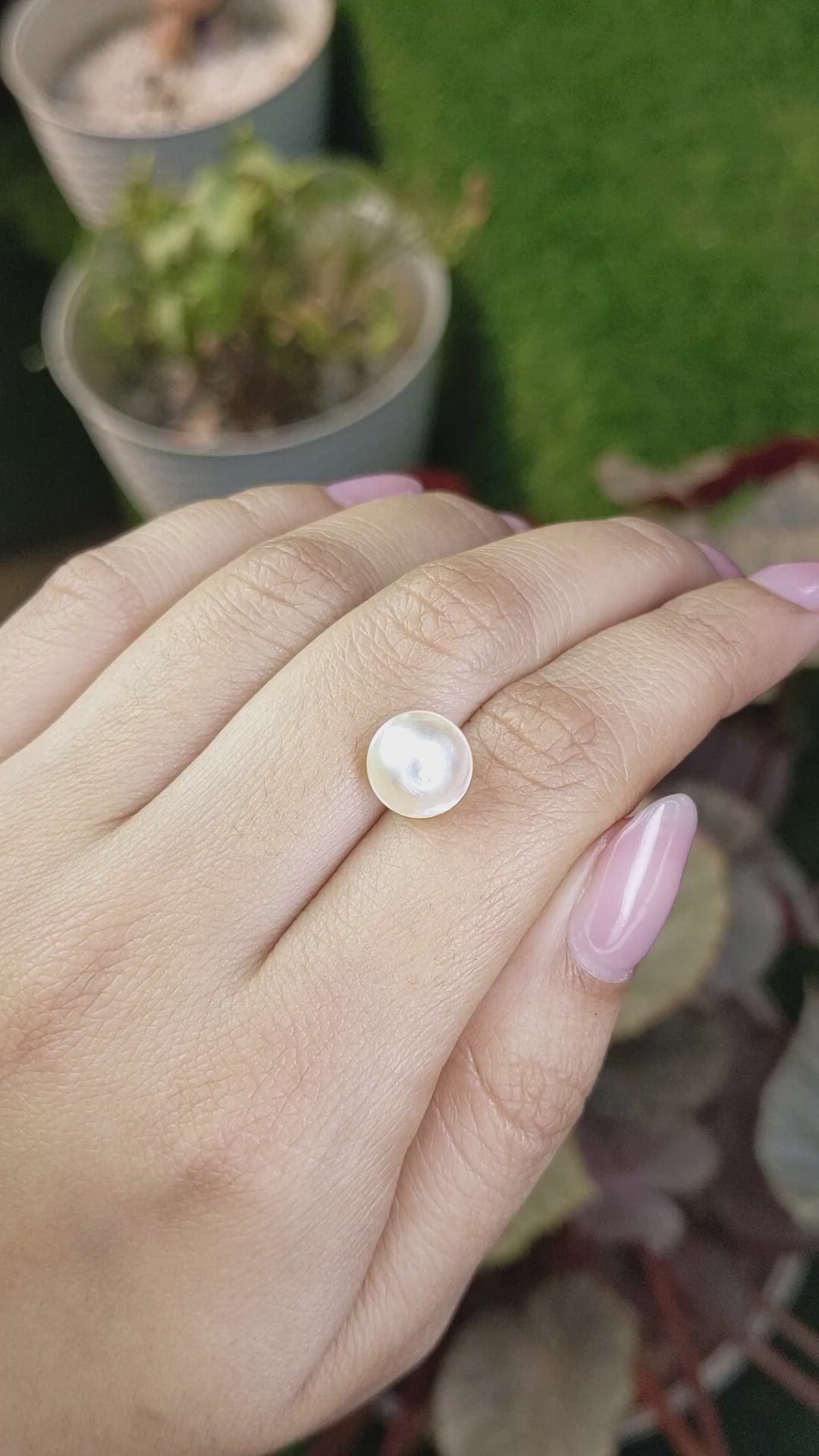 4.15 Ct. Cream Edison Pearl from China Size Video