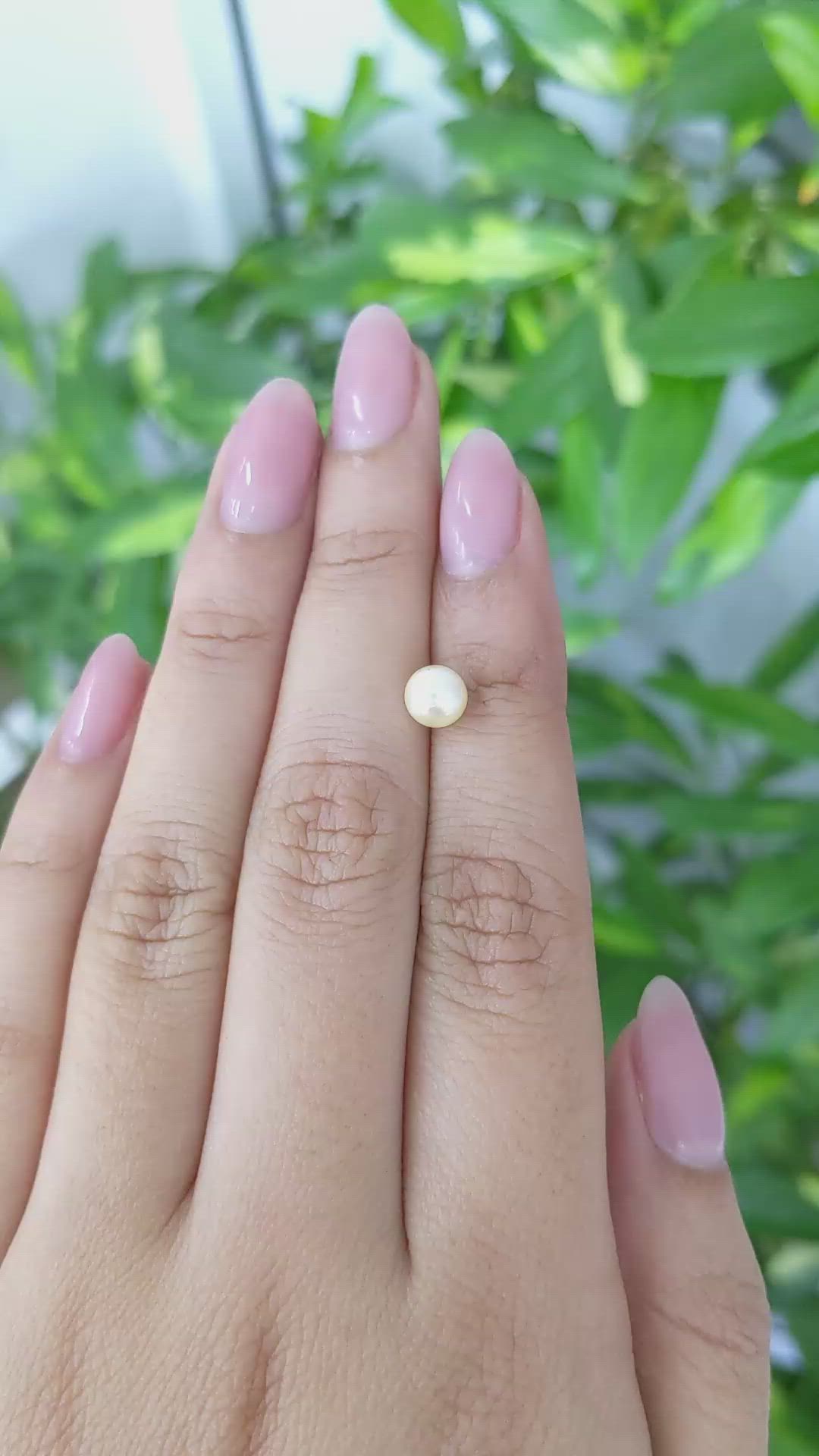 1.34 Ct. Cream Edison Pearl from China Size Video
