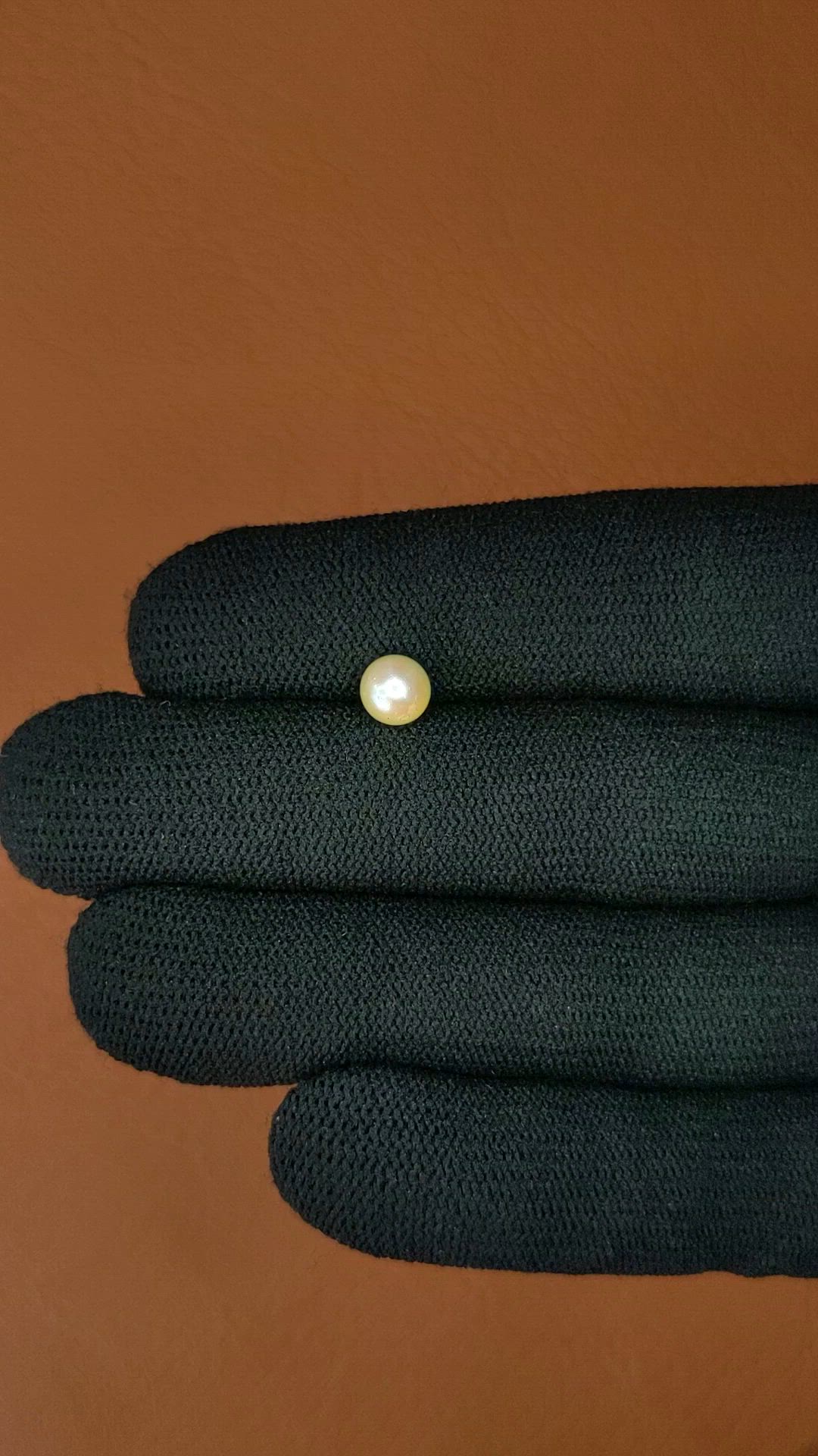 1.34 Ct. Cream Edison Pearl from China Size Video