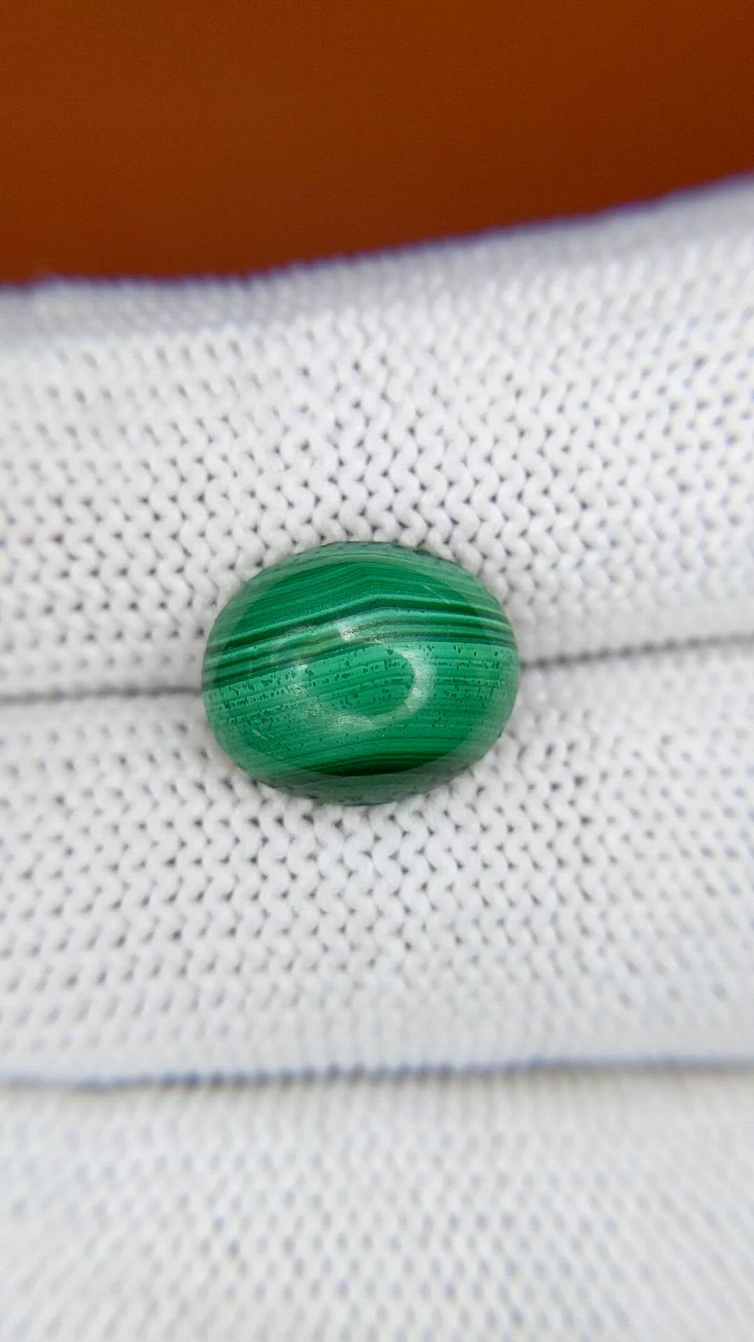 5.14 Ct. Cabochon Malachite from Russia Size Video