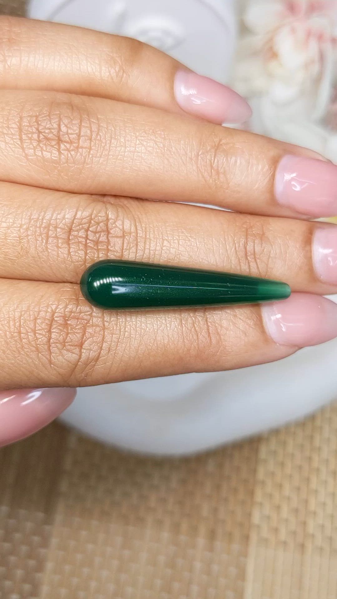 14.30 Ct. Green Jade from China Size Video