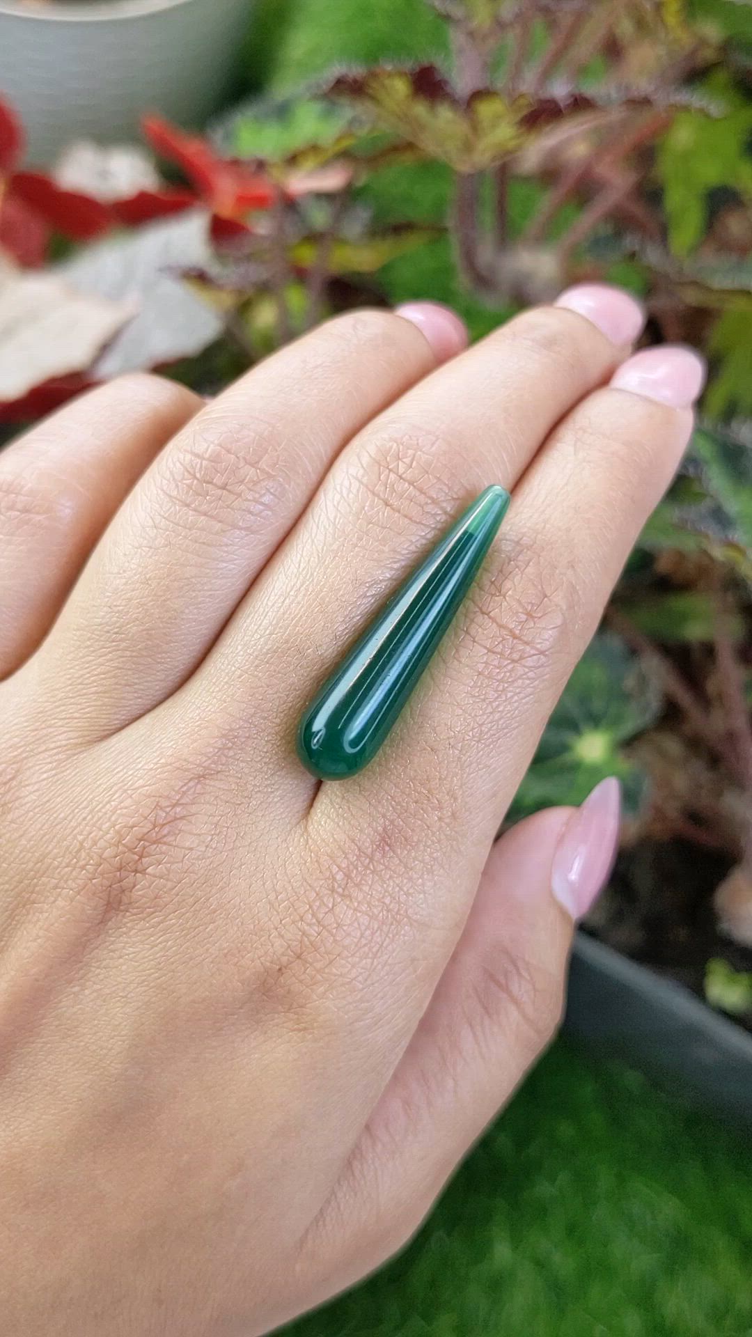 14.30 Ct. Green Jade from China Size Video