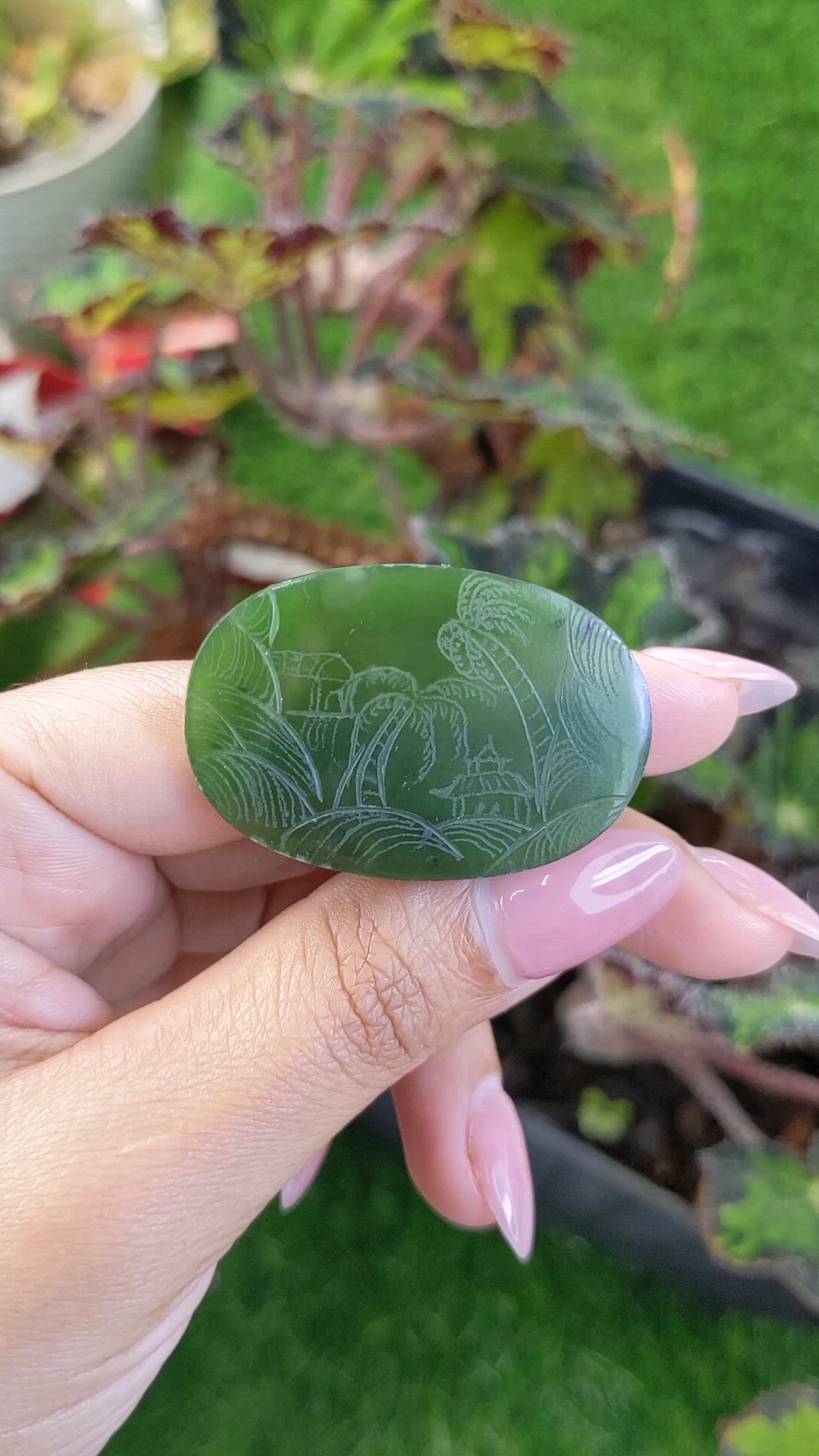 36.81 Ct. Green Jade from Burma (Myanmar) Size Video