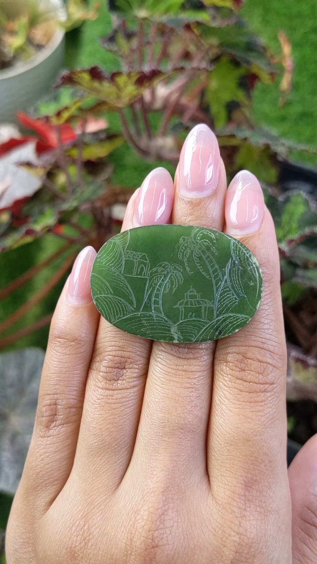 41.40 Ct. Green Jade from China Size Video