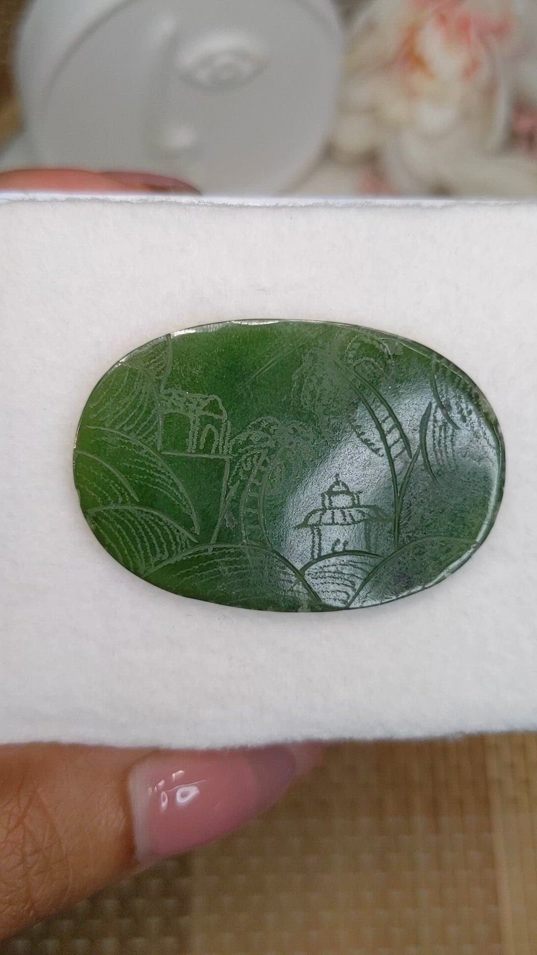 41.40 Ct. Green Jade from China Size Video