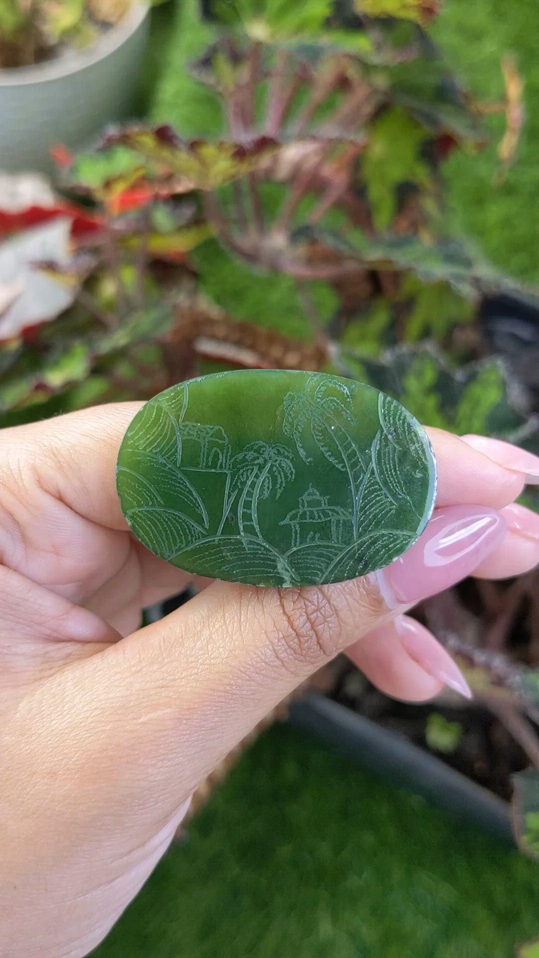 41.40 Ct. Green Jade from China Size Video