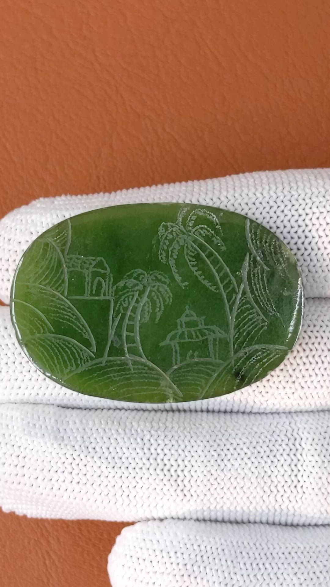 41.40 Ct. Green Jade from China Size Video