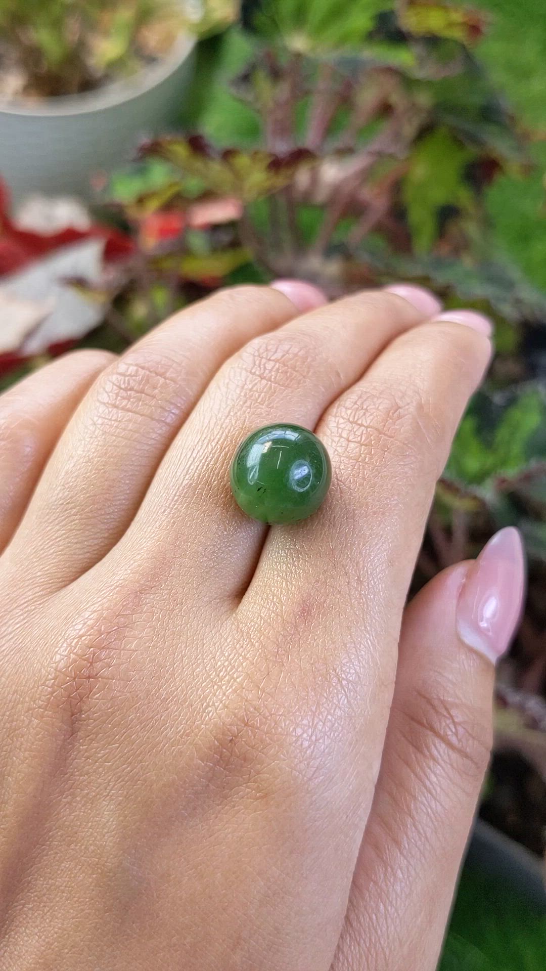 14.90 Ct. Green Jade from Burma (Myanmar) Size Video