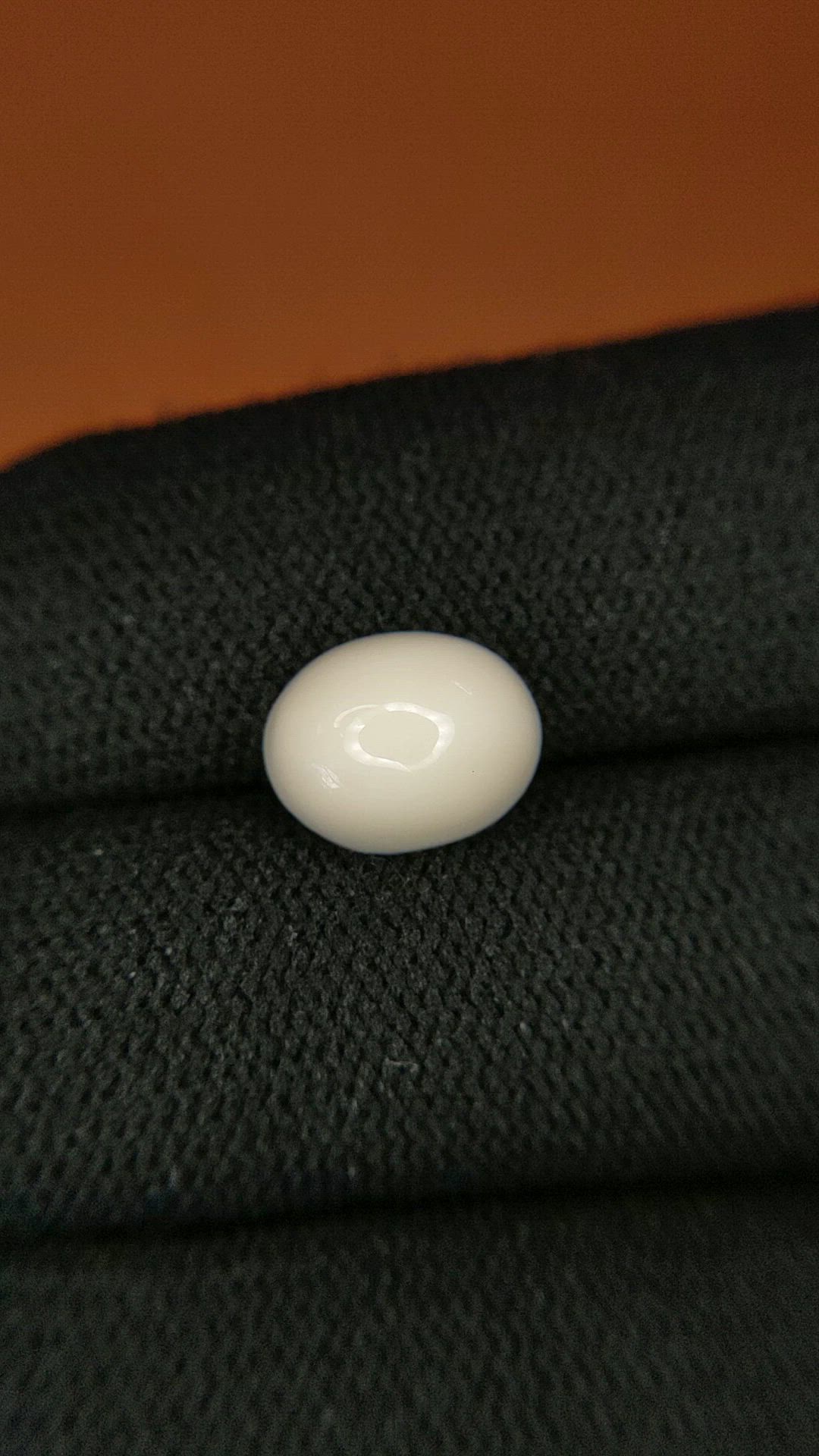 3.50 Ct. Salmon and White Cabochon Coral from Italy Size Video