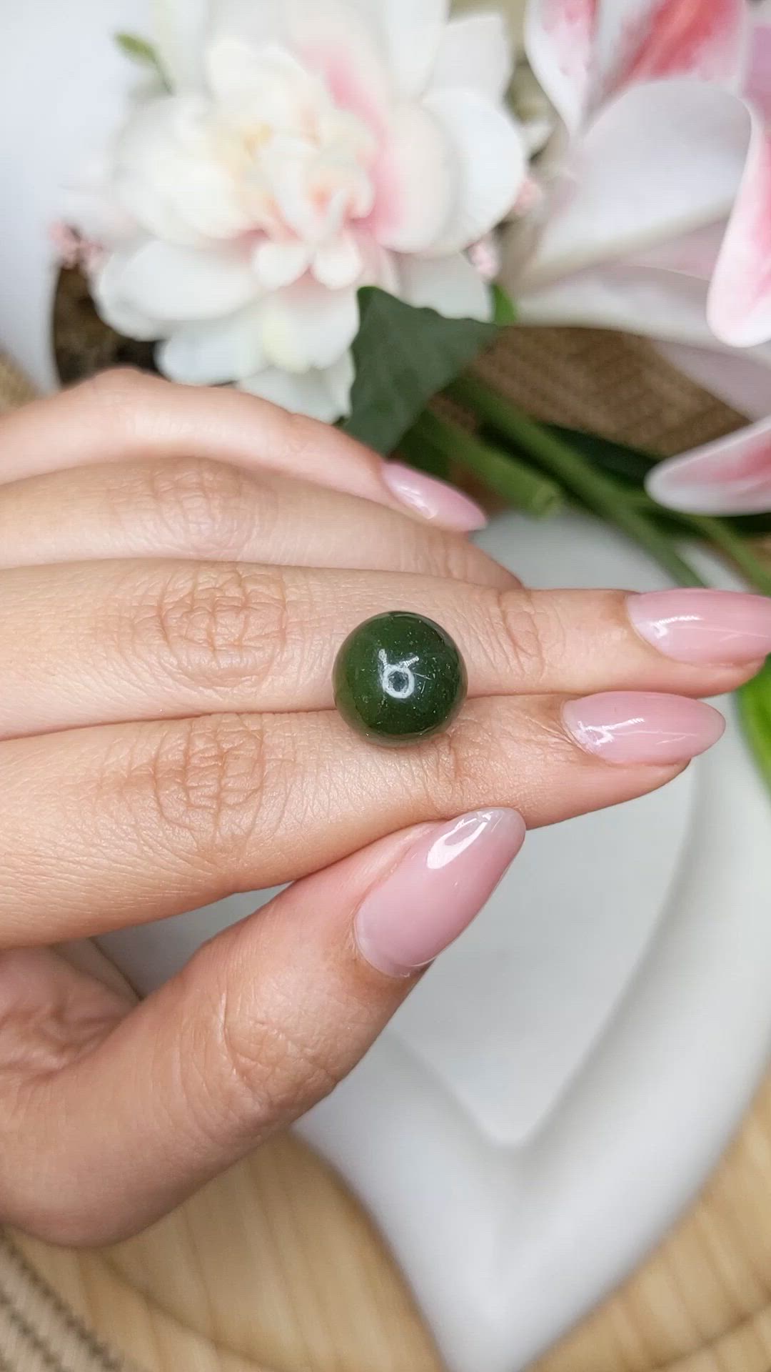 13.73 Ct. Green Jade from China Size Video