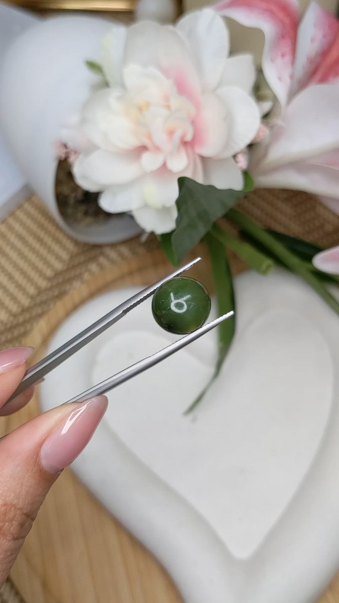 13.73 Ct. Green Jade from China Size Video