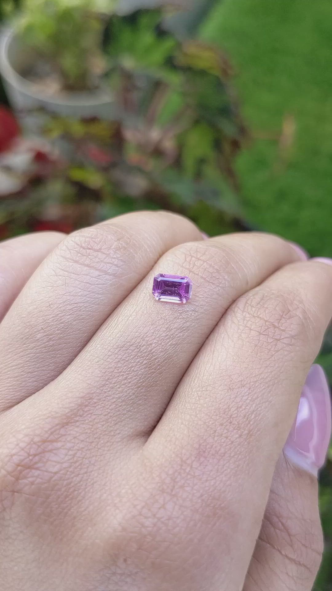0.84 Ct. Purplish Pink Spinel from Ceylon (Sri Lanka) Size Video