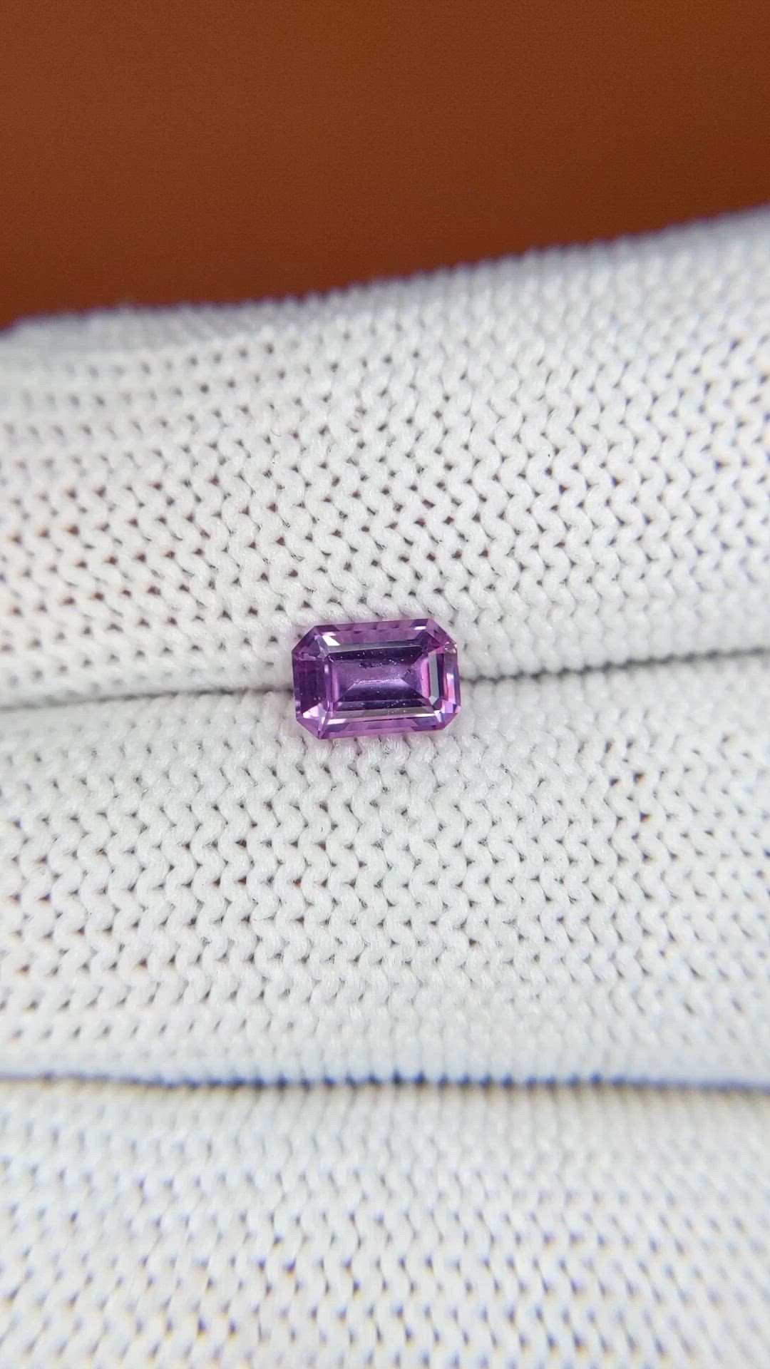 0.84 Ct. Purplish Pink Spinel from Ceylon (Sri Lanka) Size Video
