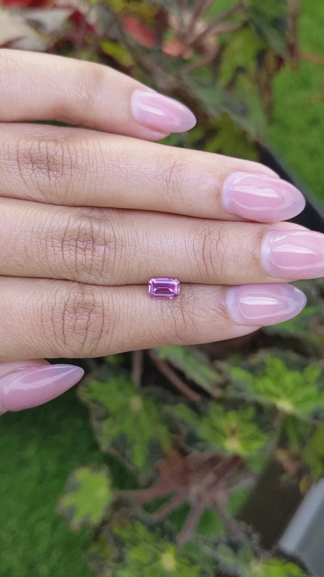 0.84 Ct. Purplish Pink Spinel from Ceylon (Sri Lanka) Size Video