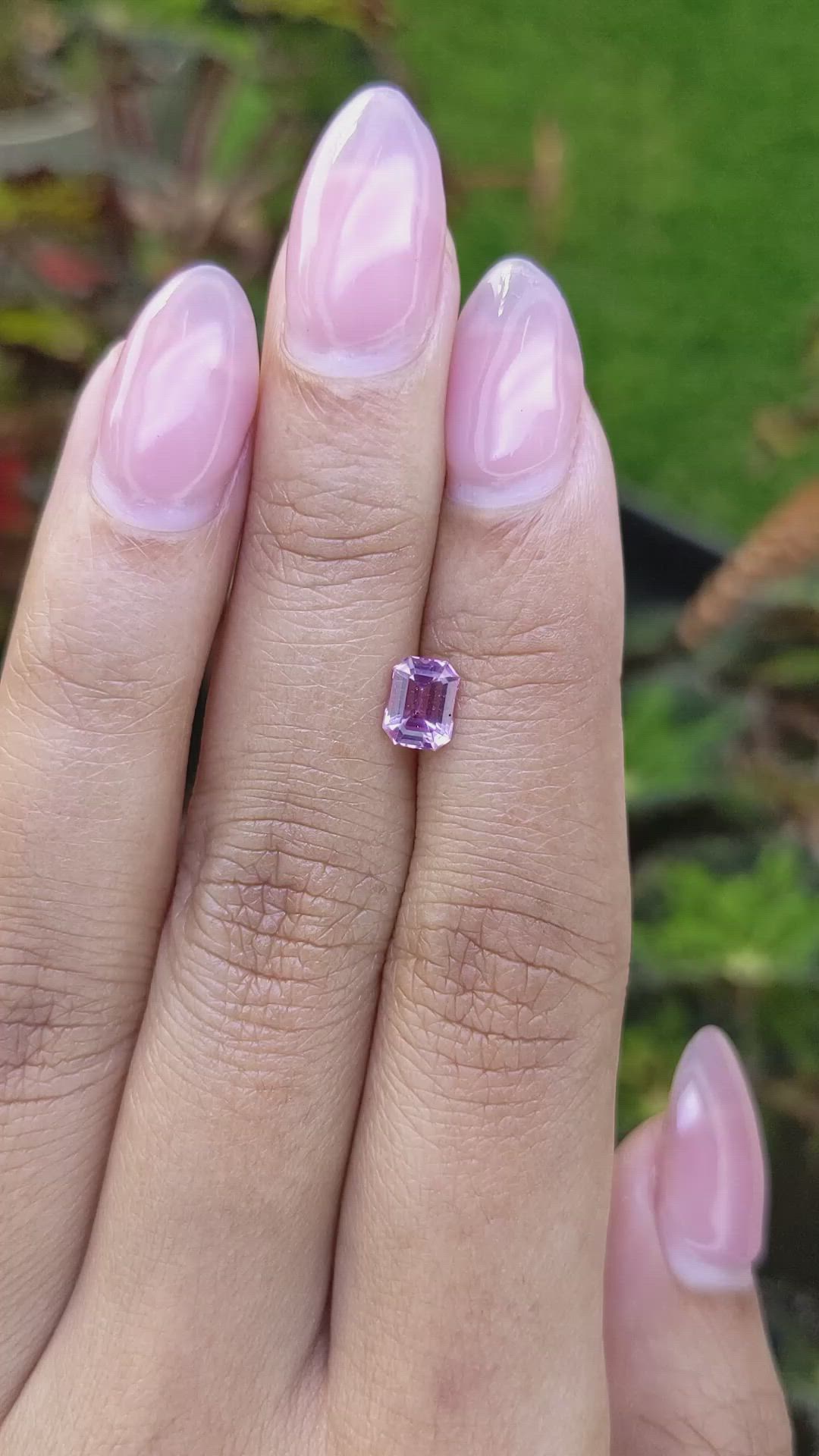 0.69 Ct. Purplish Pink Spinel from Ceylon (Sri Lanka) Size Video