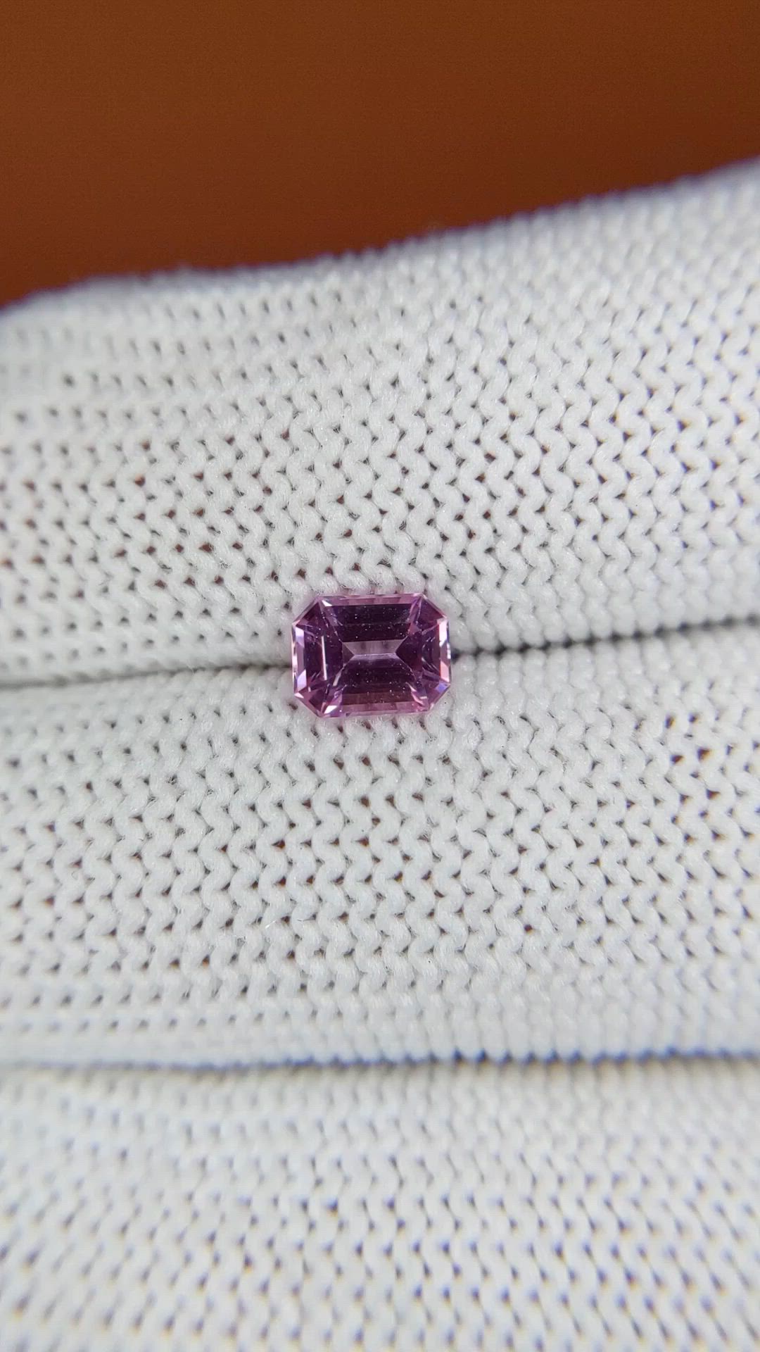 0.69 Ct. Purplish Pink Spinel from Ceylon (Sri Lanka) Size Video