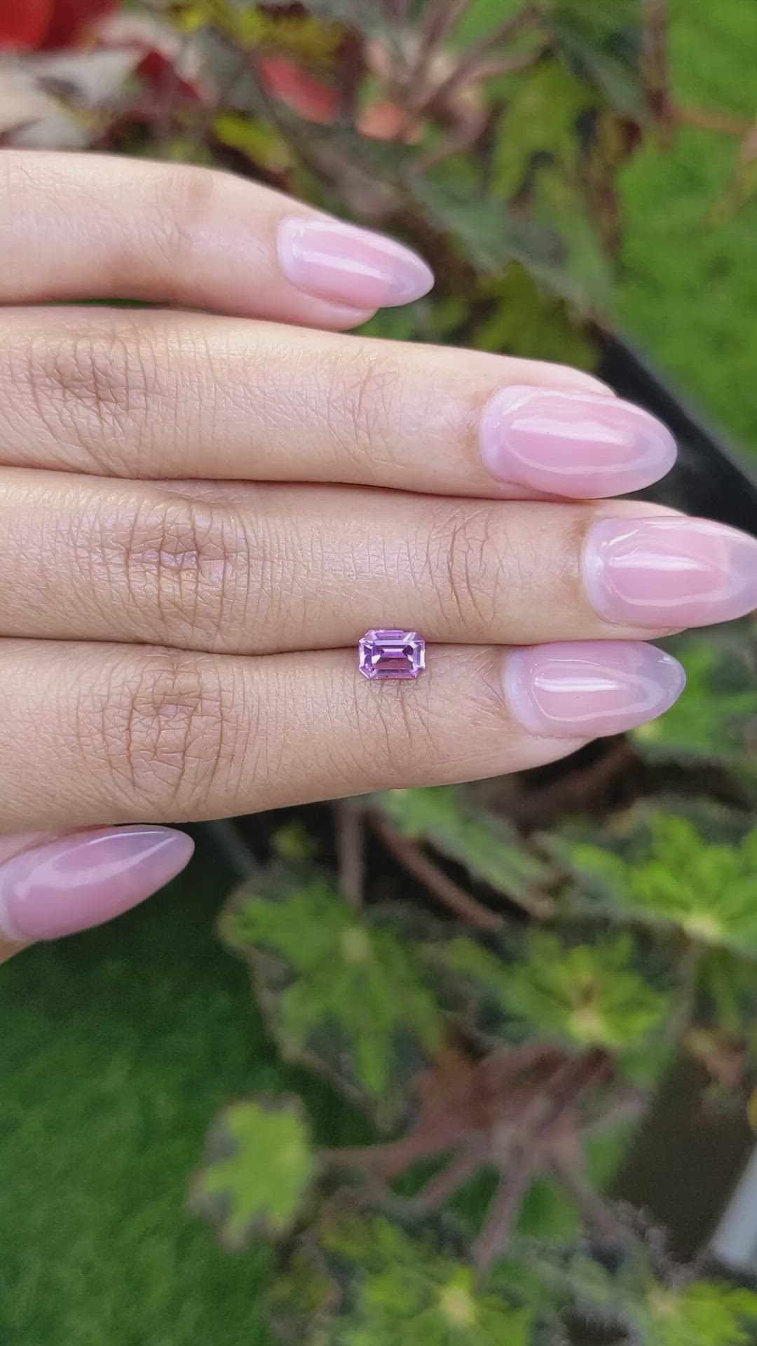 0.69 Ct. Purplish Pink Spinel from Ceylon (Sri Lanka) Size Video