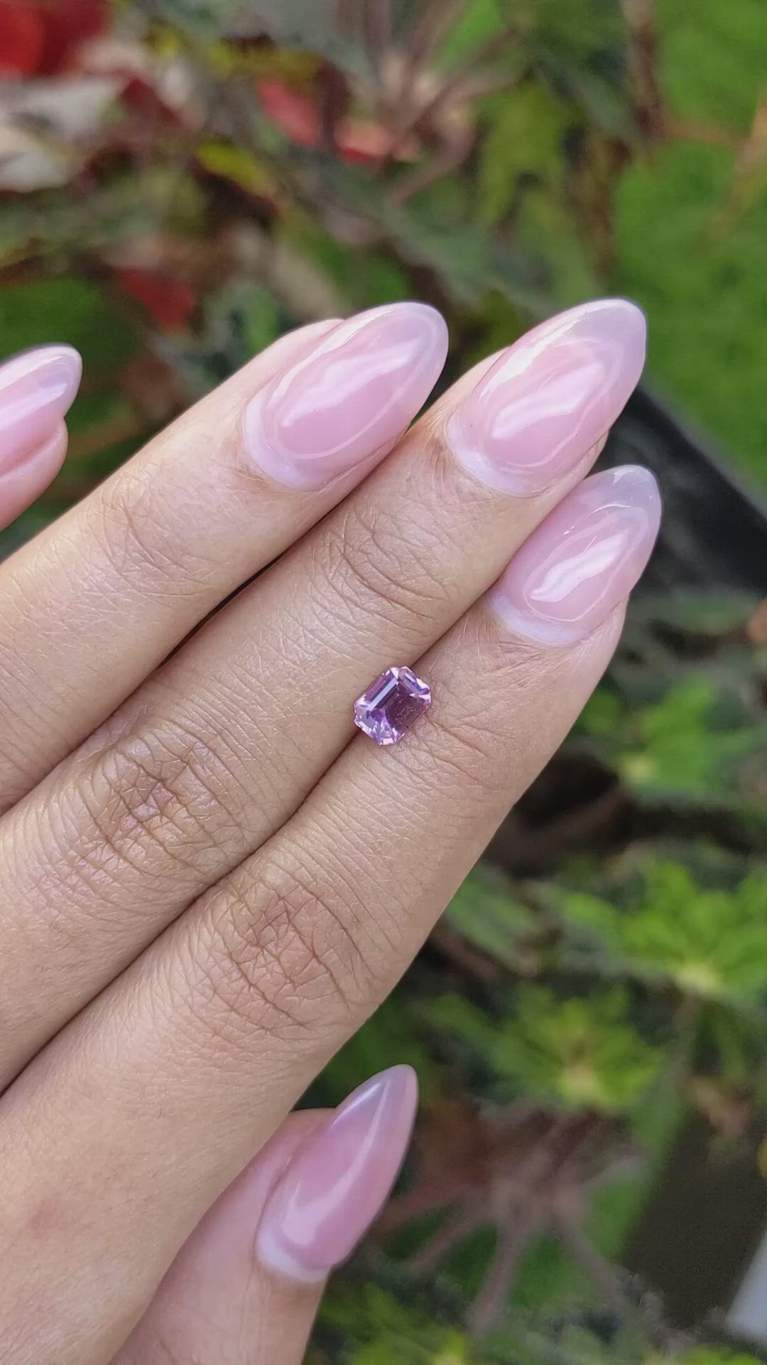 0.69 Ct. Purplish Pink Spinel from Ceylon (Sri Lanka) Size Video