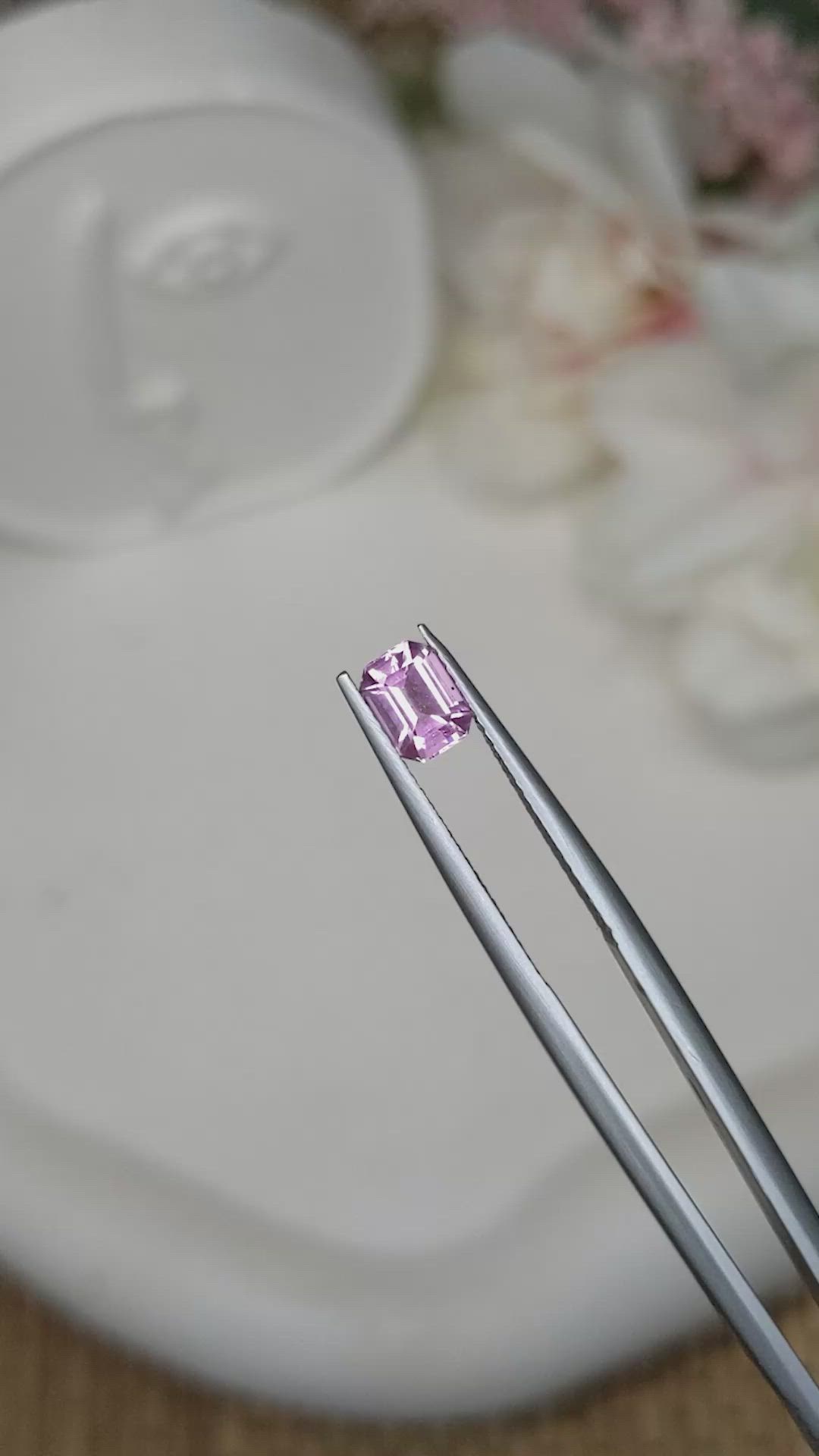 0.69 Ct. Purplish Pink Spinel from Ceylon (Sri Lanka) Size Video