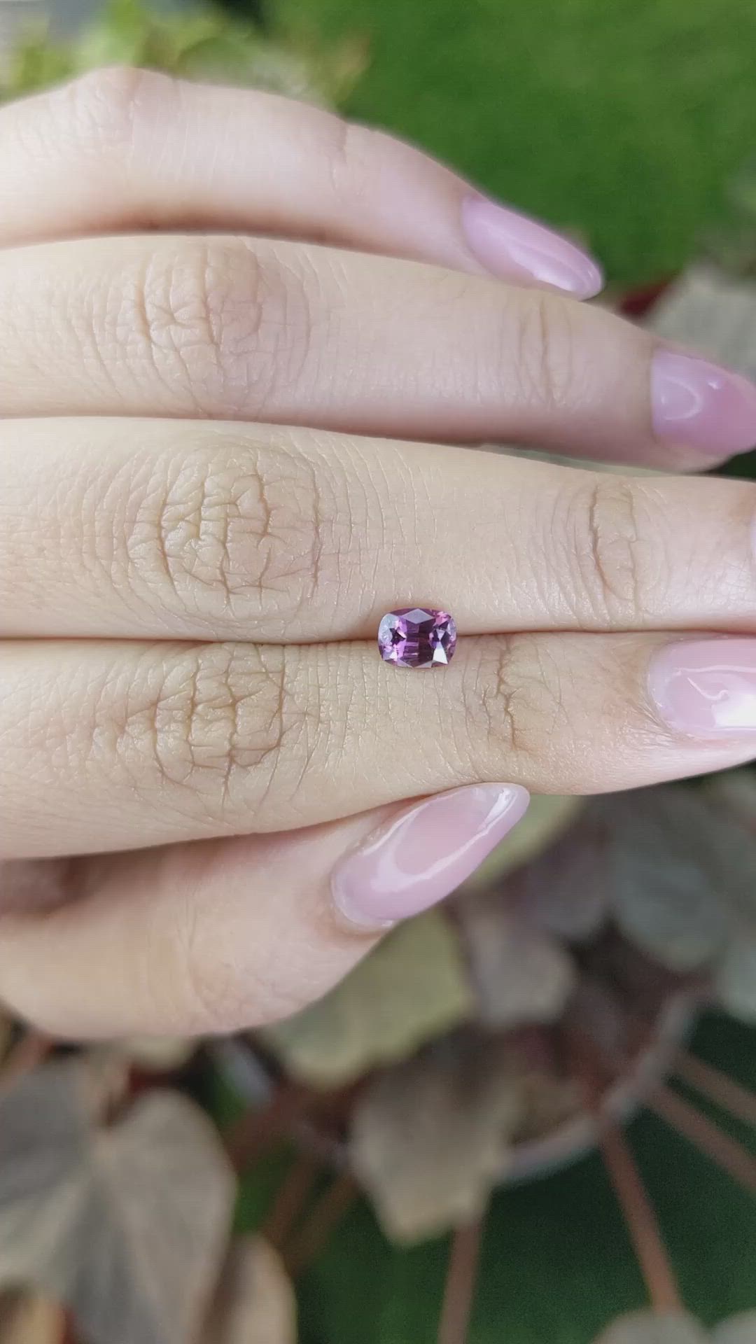 0.70 Ct. Purplish Pink Spinel from Ceylon (Sri Lanka) Size Video