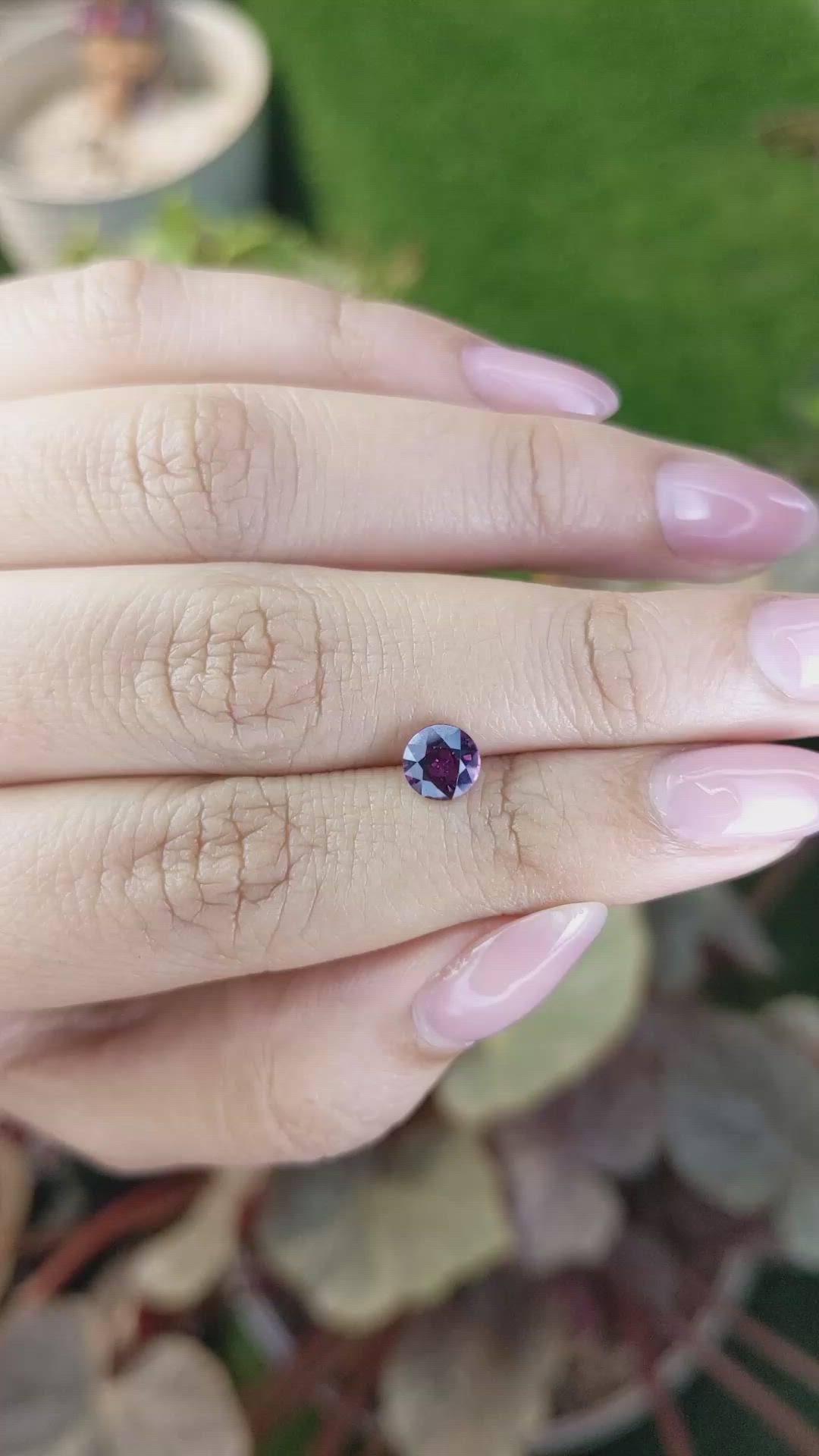 0.89 Ct. Pinkish Purple Spinel from Ceylon (Sri Lanka) Size Video