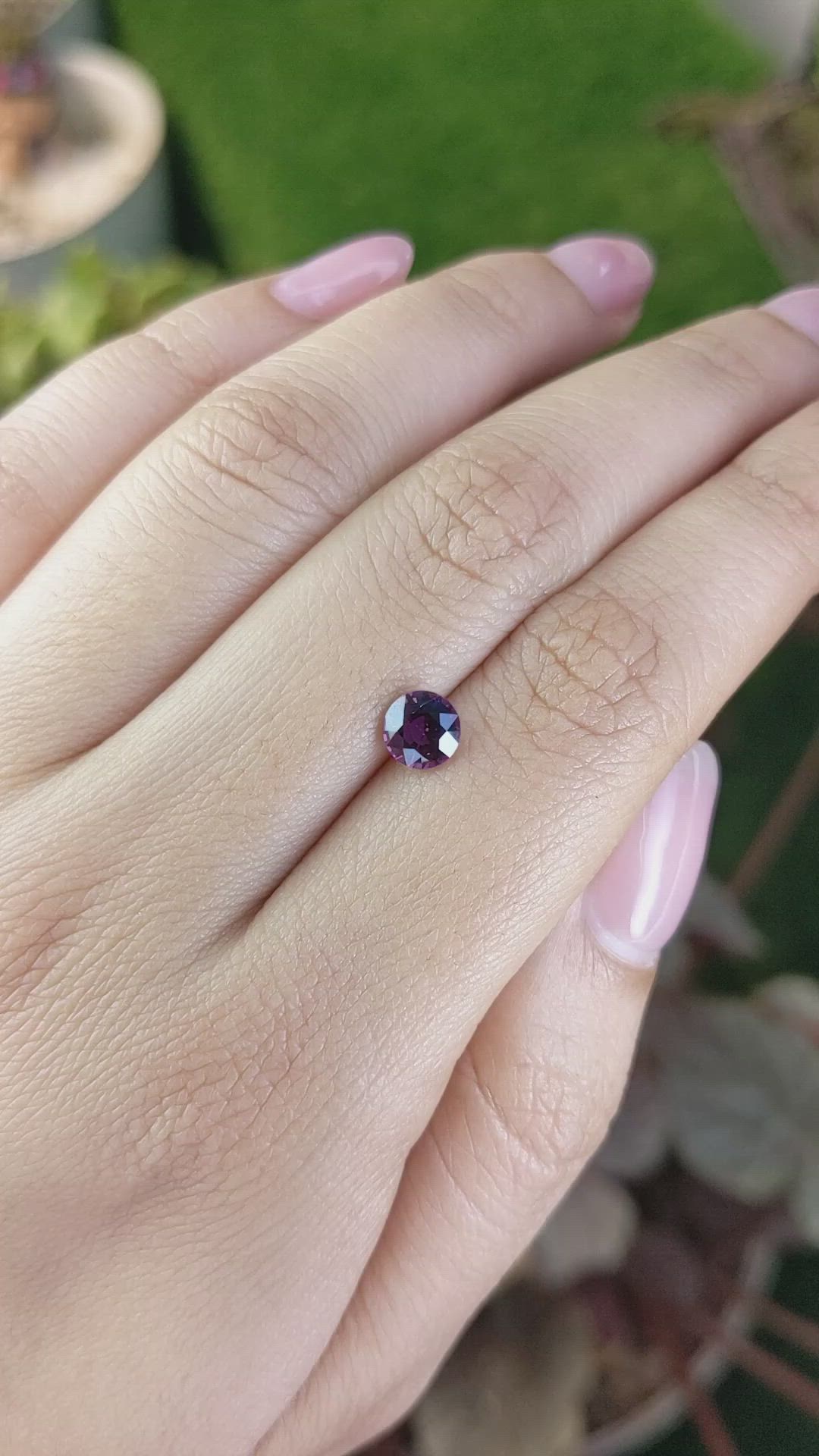 0.89 Ct. Pinkish Purple Spinel from Ceylon (Sri Lanka) Size Video