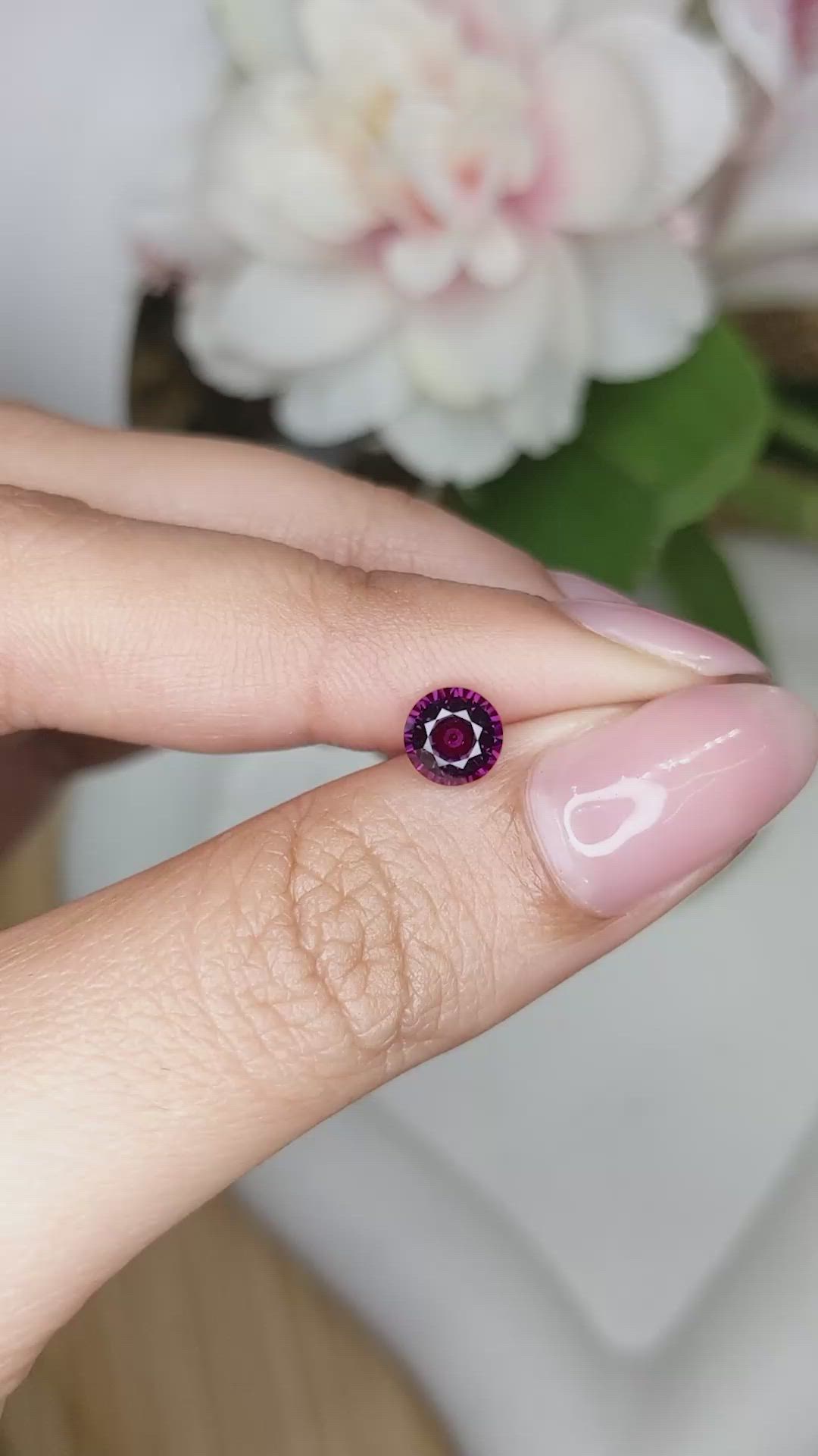 0.89 Ct. Pinkish Purple Spinel from Ceylon (Sri Lanka) Size Video