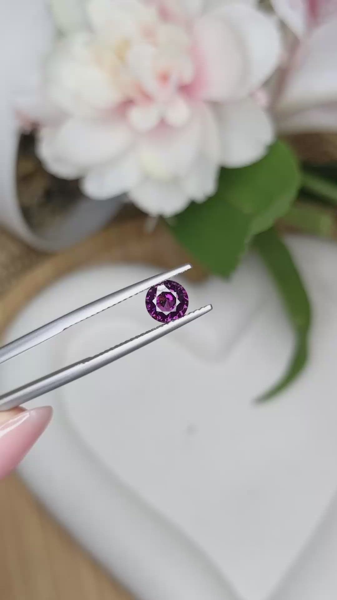 0.89 Ct. Pinkish Purple Spinel from Ceylon (Sri Lanka) Size Video