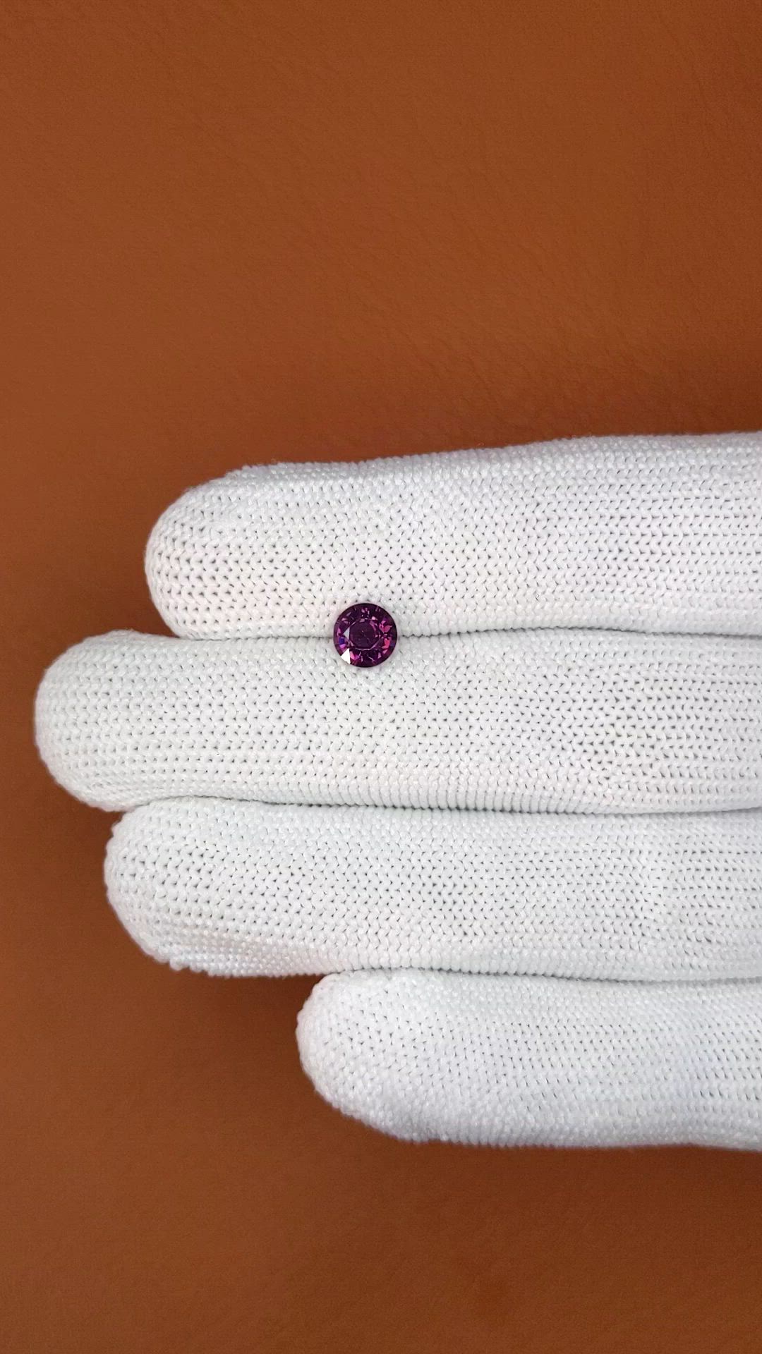 0.89 Ct. Pinkish Purple Spinel from Ceylon (Sri Lanka) Size Video