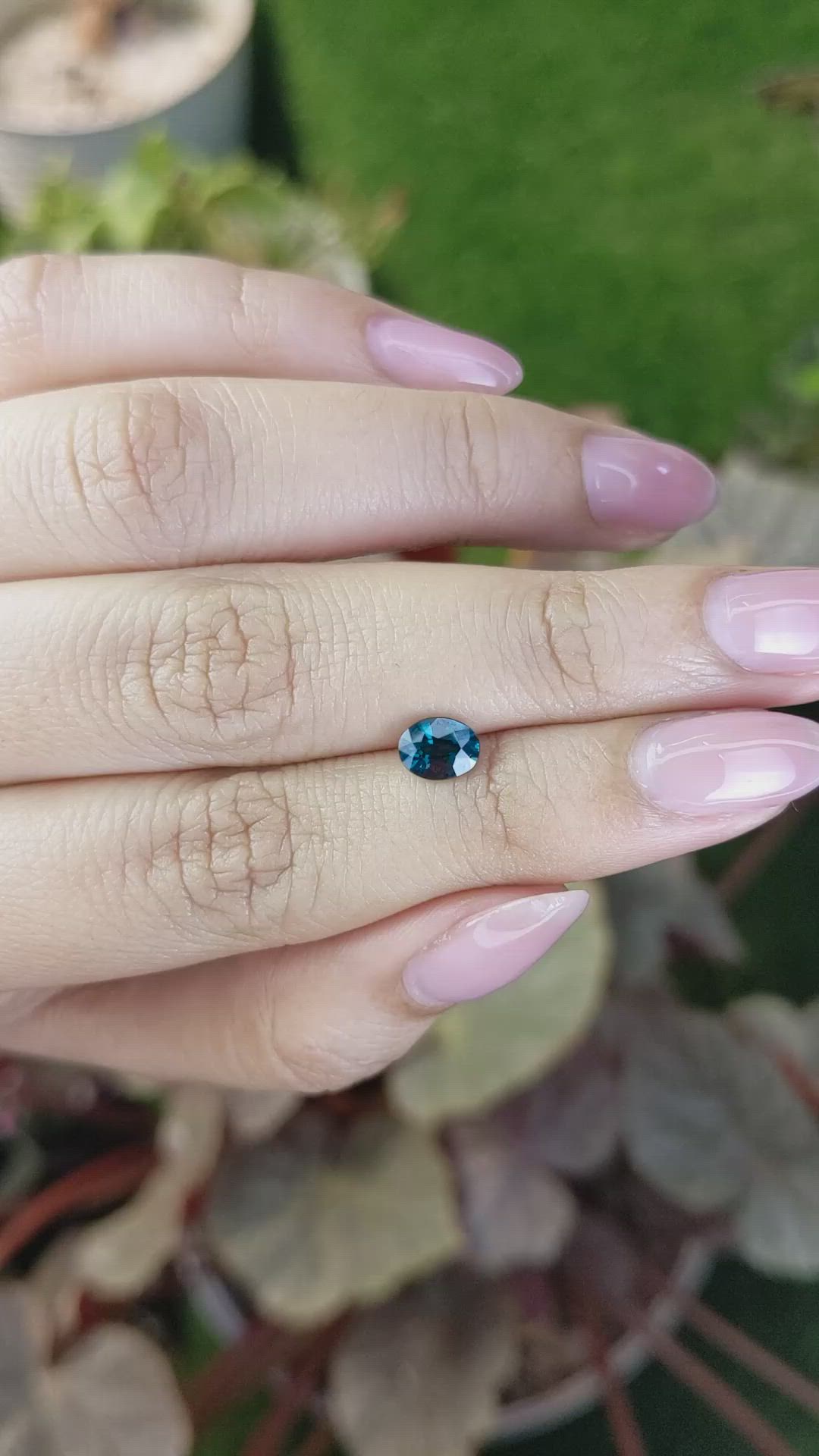 0.80 Ct. Greenish Blue Spinel from Ceylon (Sri Lanka) Size Video
