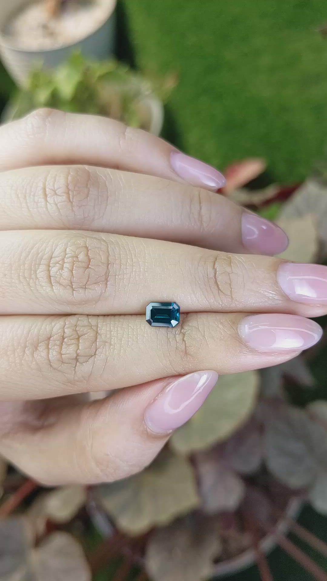0.88 Ct. Greenish Blue Spinel from Ceylon (Sri Lanka) Size Video