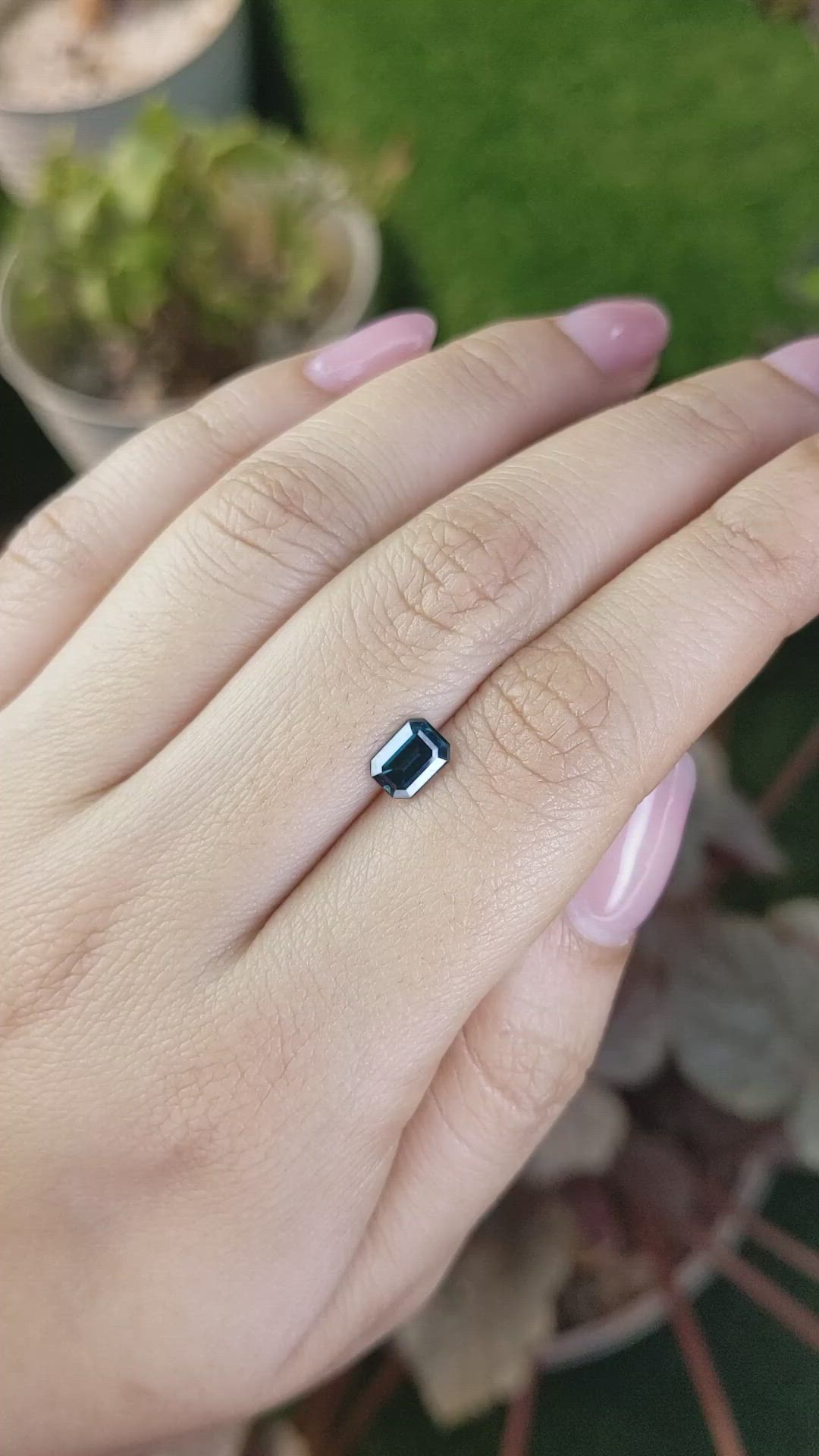 0.88 Ct. Greenish Blue Spinel from Ceylon (Sri Lanka) Size Video