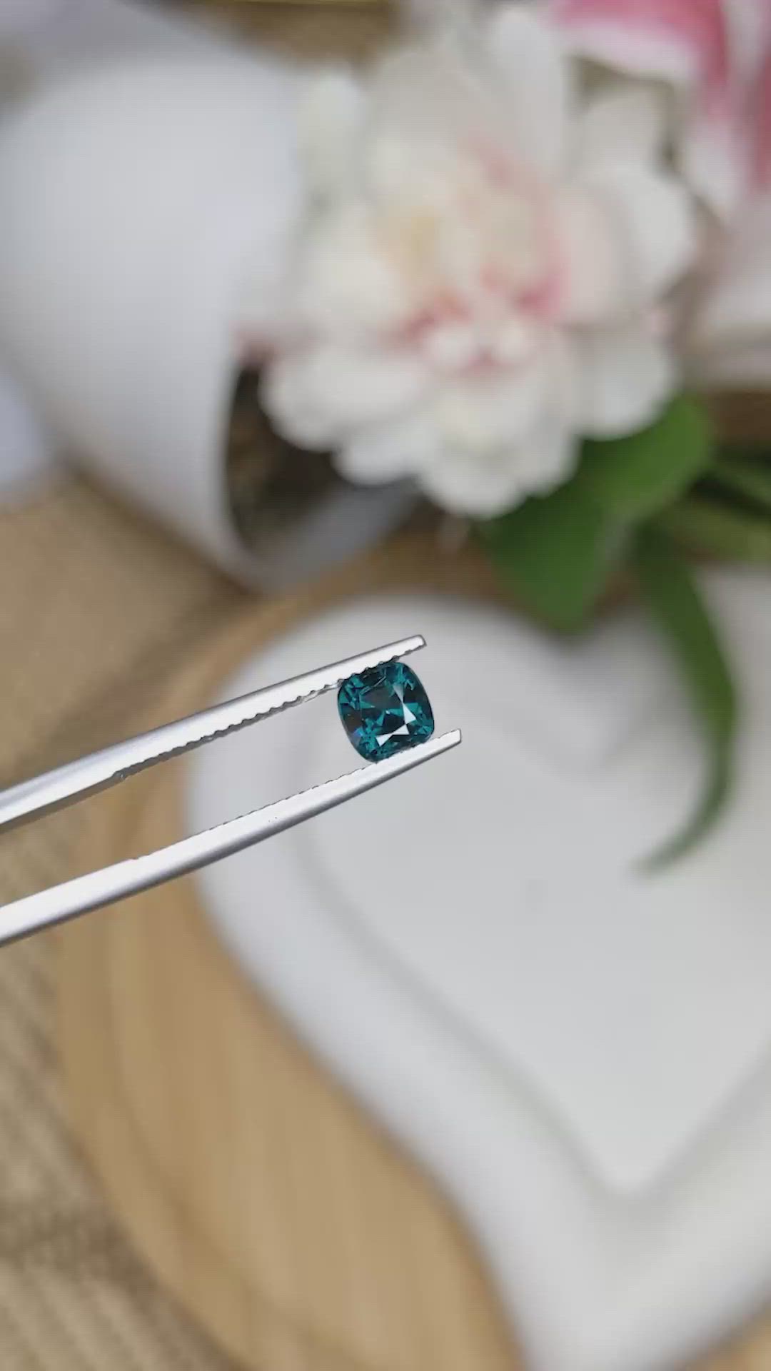 0.93 Ct. Greenish Blue Spinel from Ceylon (Sri Lanka) Size Video
