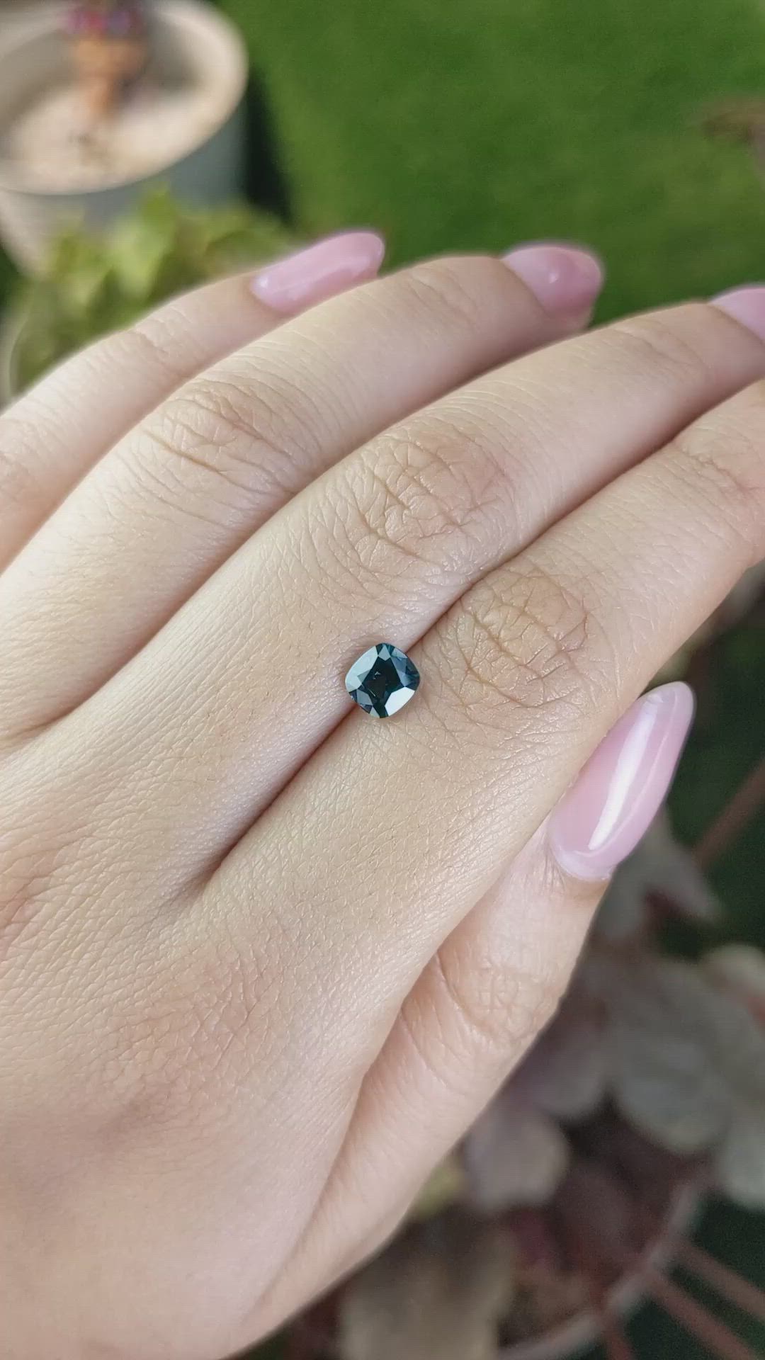 0.93 Ct. Greenish Blue Spinel from Ceylon (Sri Lanka) Size Video