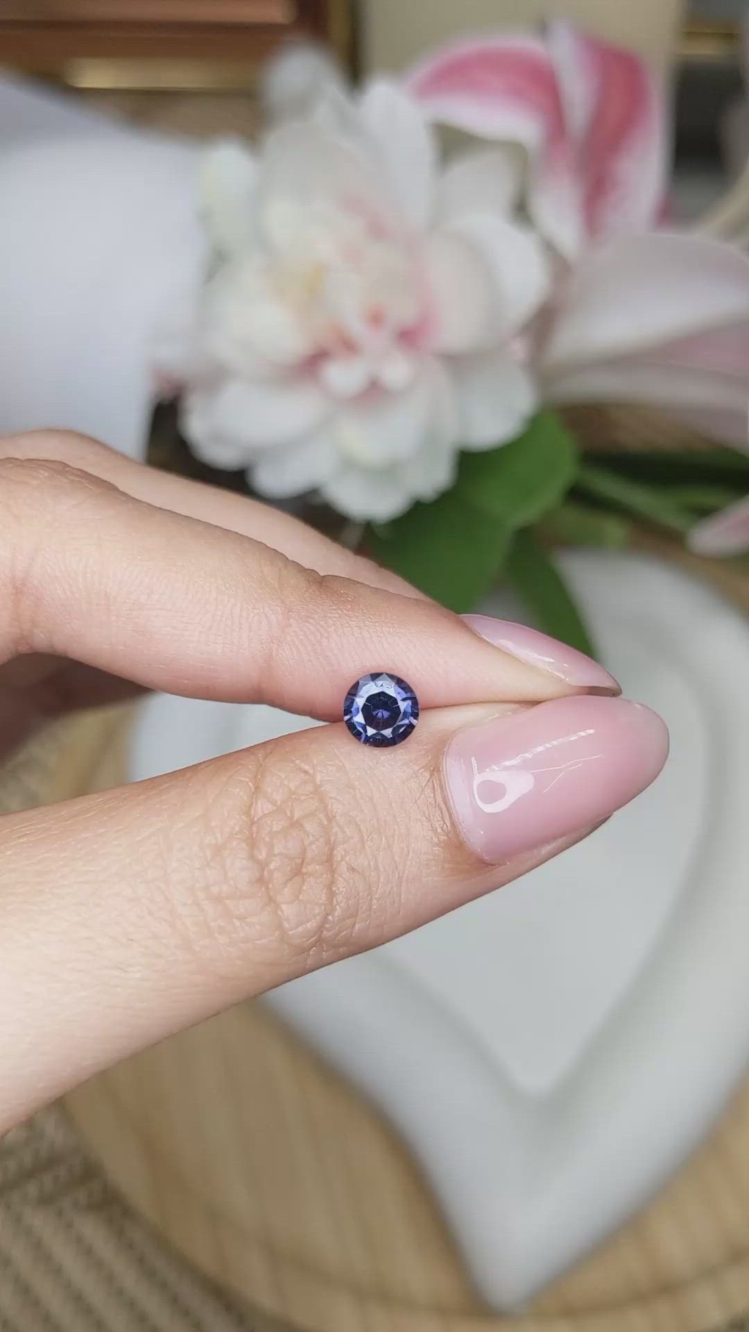 0.83 Ct. Bluish Purple Spinel from Ceylon (Sri Lanka) Size Video
