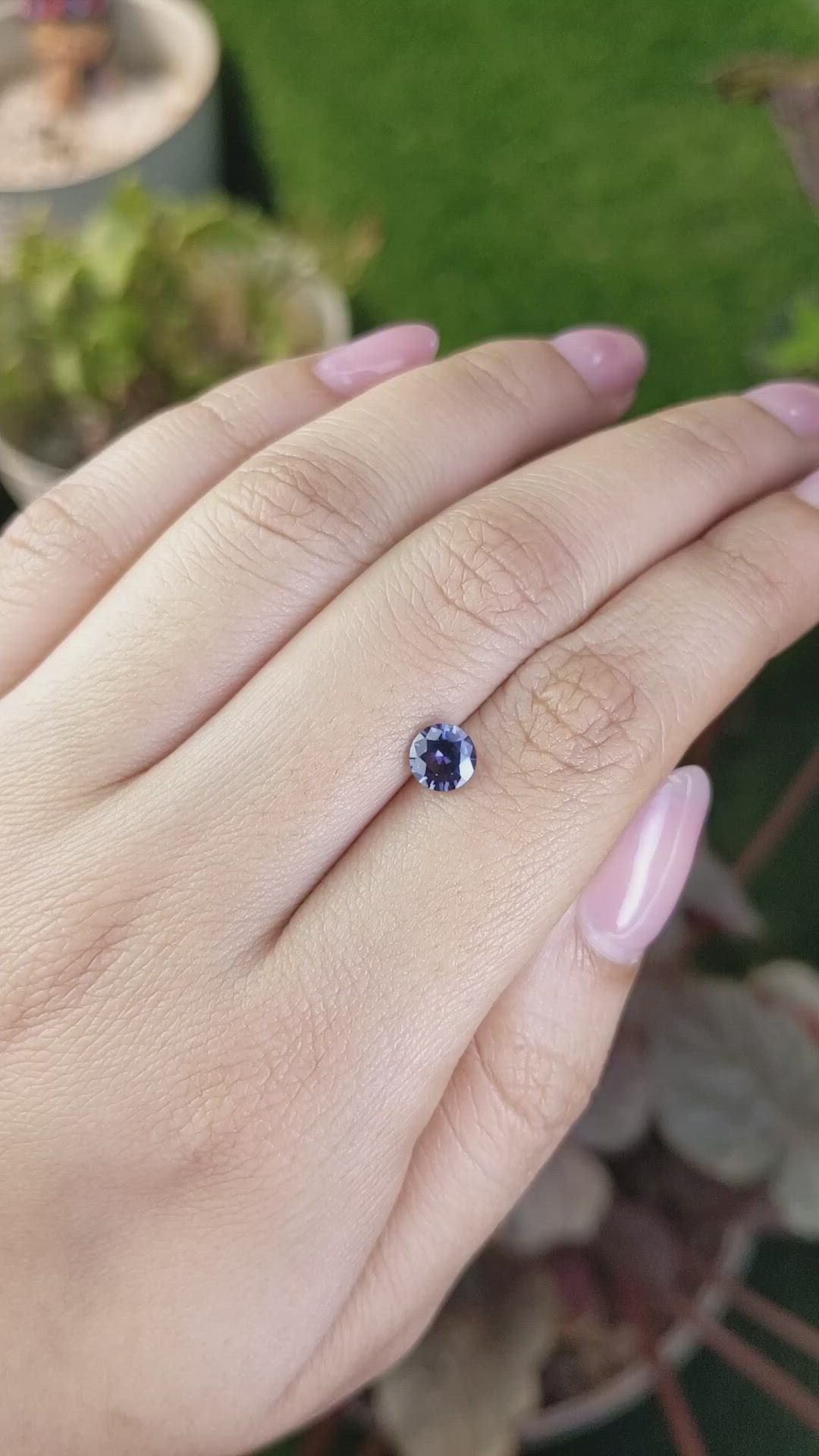 0.83 Ct. Bluish Purple Spinel from Ceylon (Sri Lanka) Size Video