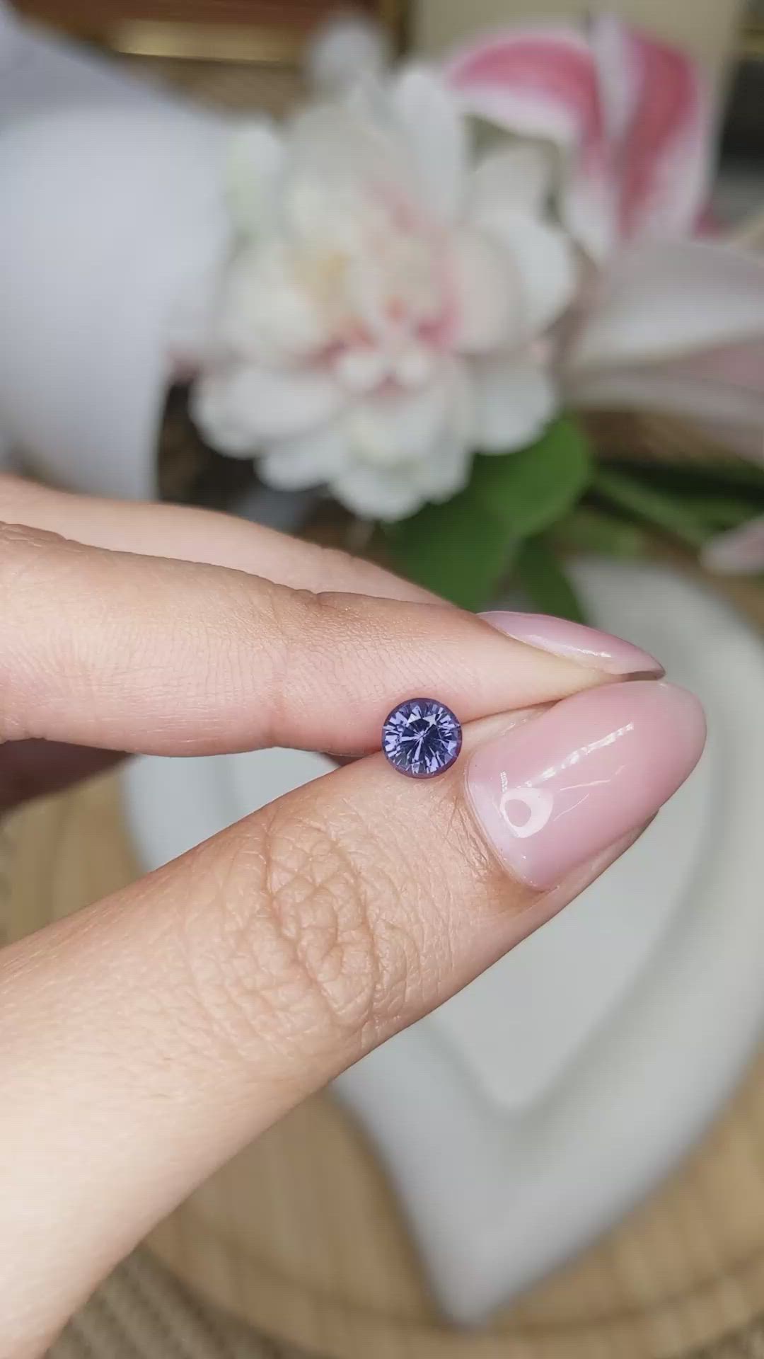 0.82 Ct. Purple Spinel from Ceylon (Sri Lanka) Size Video