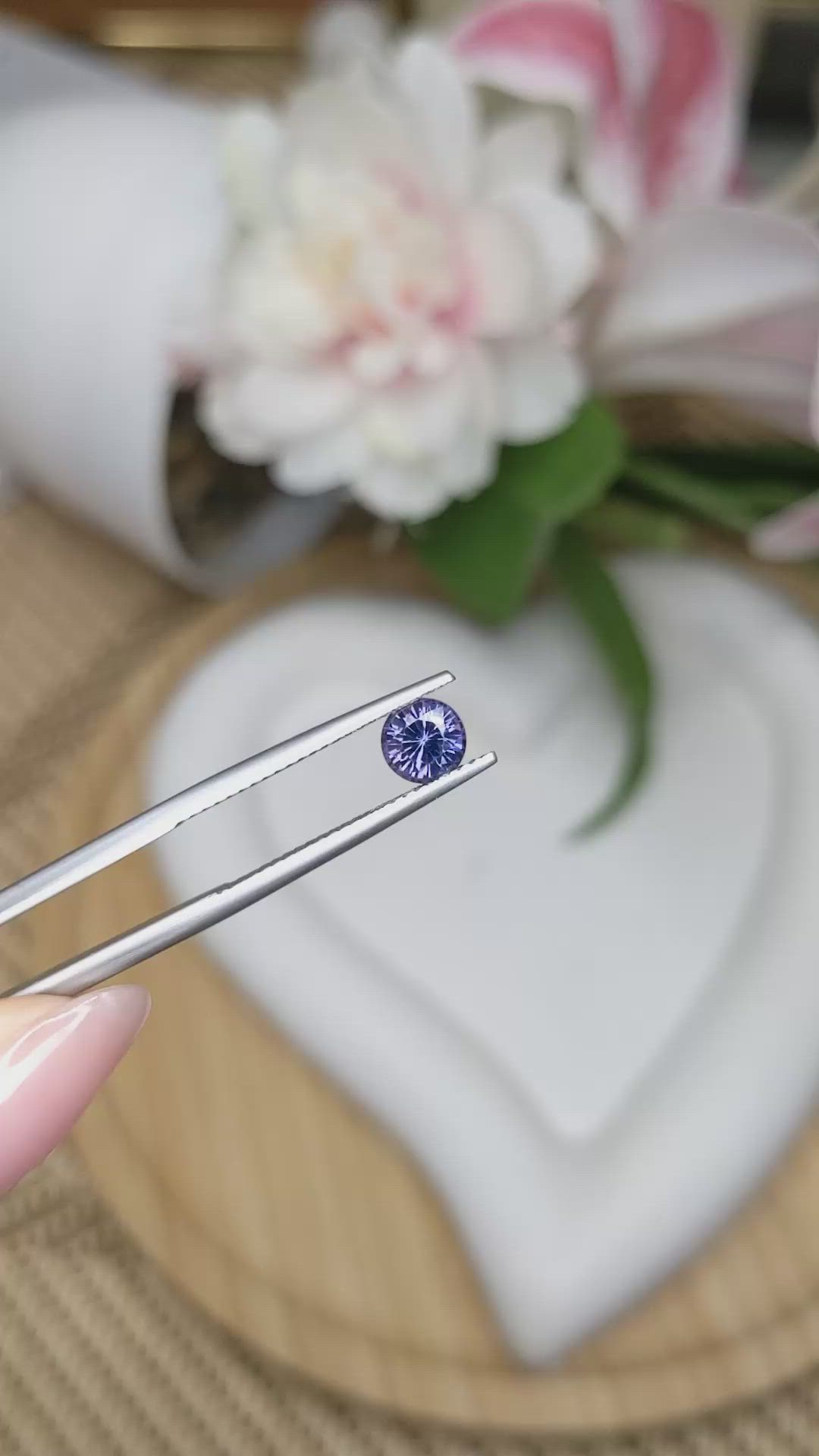 0.82 Ct. Purple Spinel from Ceylon (Sri Lanka) Size Video